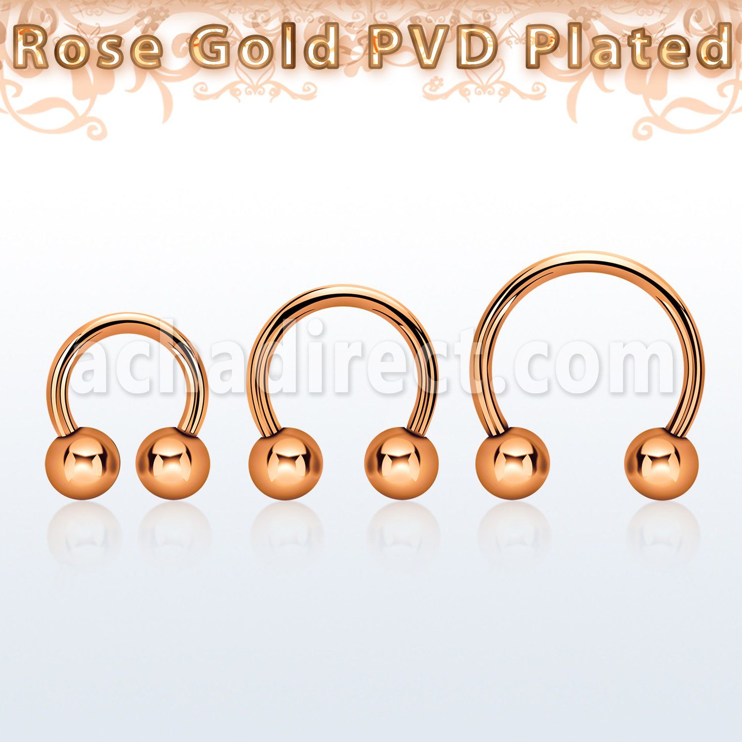 cbettb4 barbel circular acero 316l pvd oro rosa bolas 4mm distribuidor mayorista