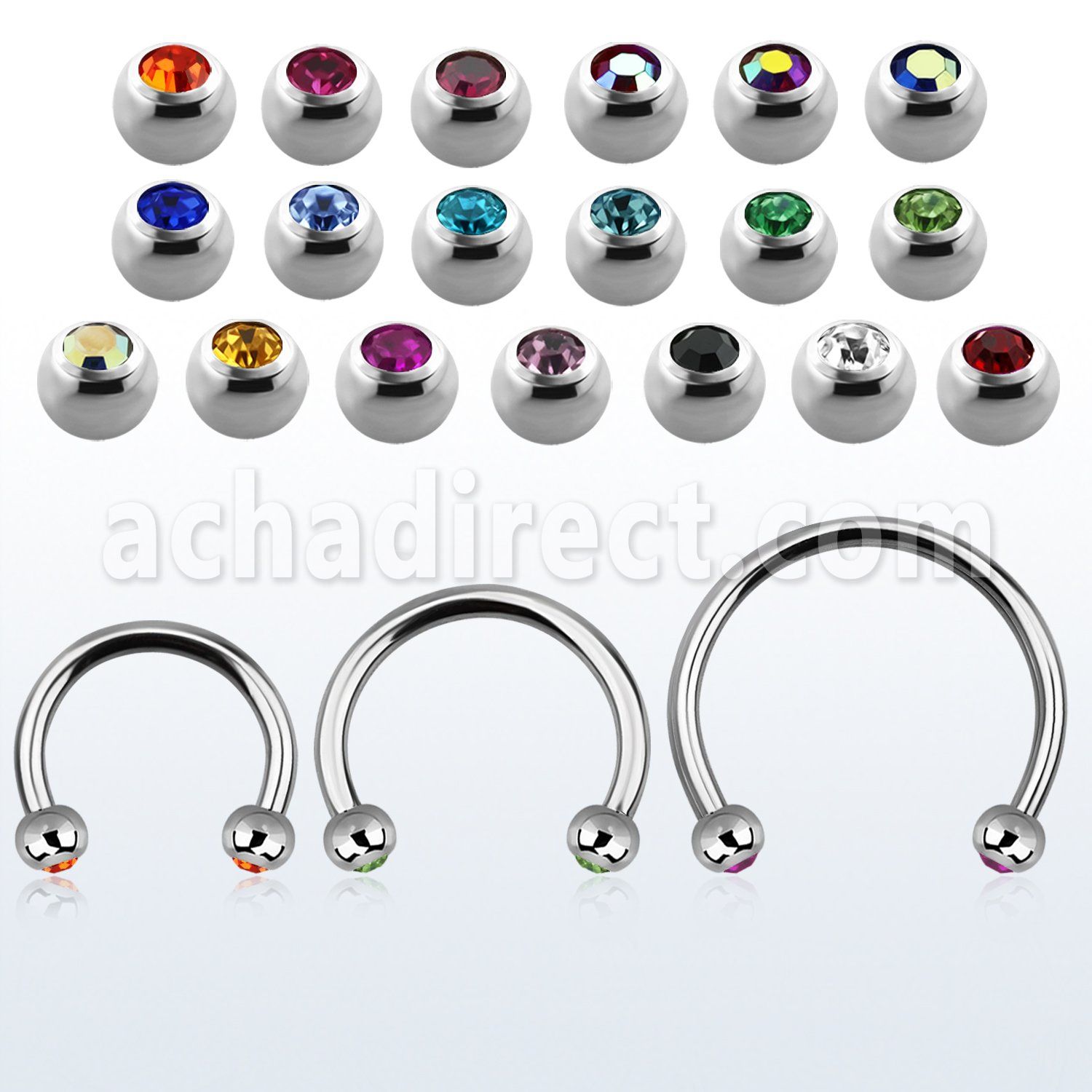 cbmjb4l barbell circular diametro acero 316l bolas joya 4mm cristal bisel usar como arete al por mayor