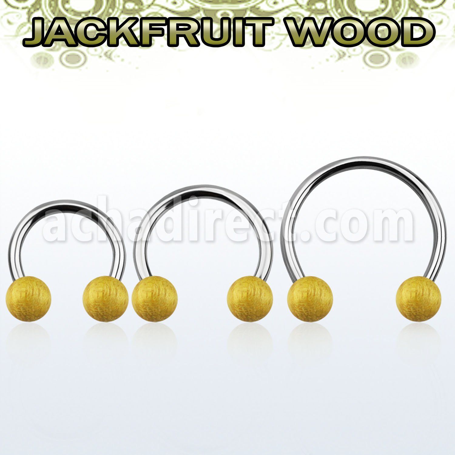 cbmjf8l barbell circular diametro acero 316l bolas 8mm madera jaca usar como arete distribuidor