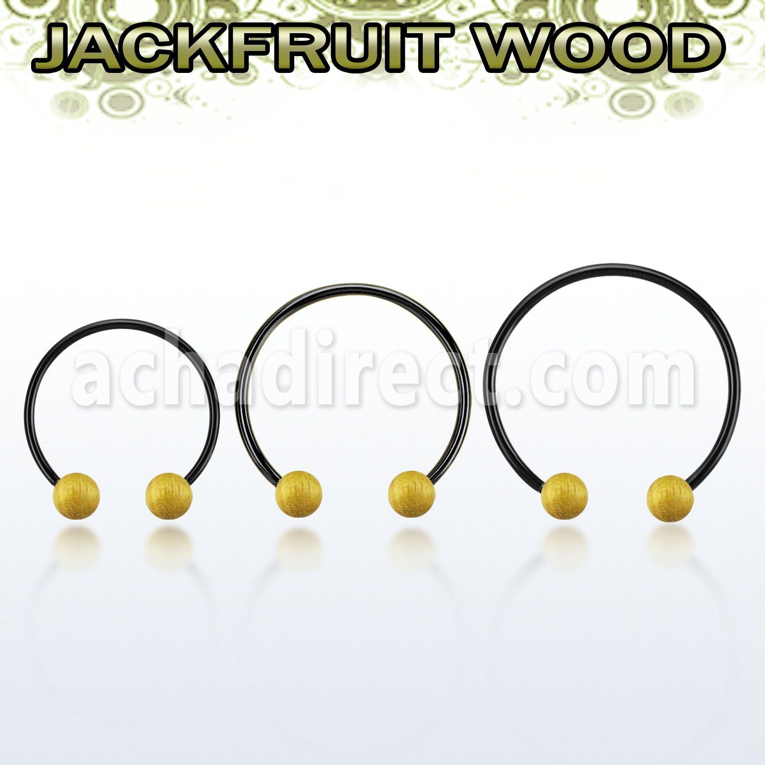 cbmtjf5l barbell circular diametro acero 316l anodizado bolas 5mm madera jaca usar como arete distribuidor