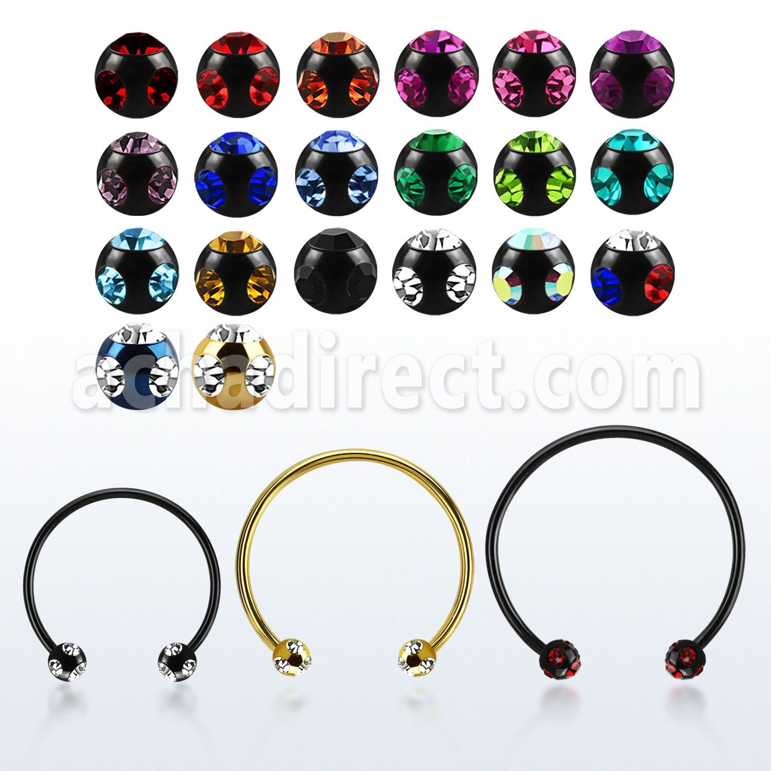 cbmtmj4l barbell circular diametro acero 316l anodizado bolas multi joya 4mm acero 316l anodizado usar como arete distribuidor