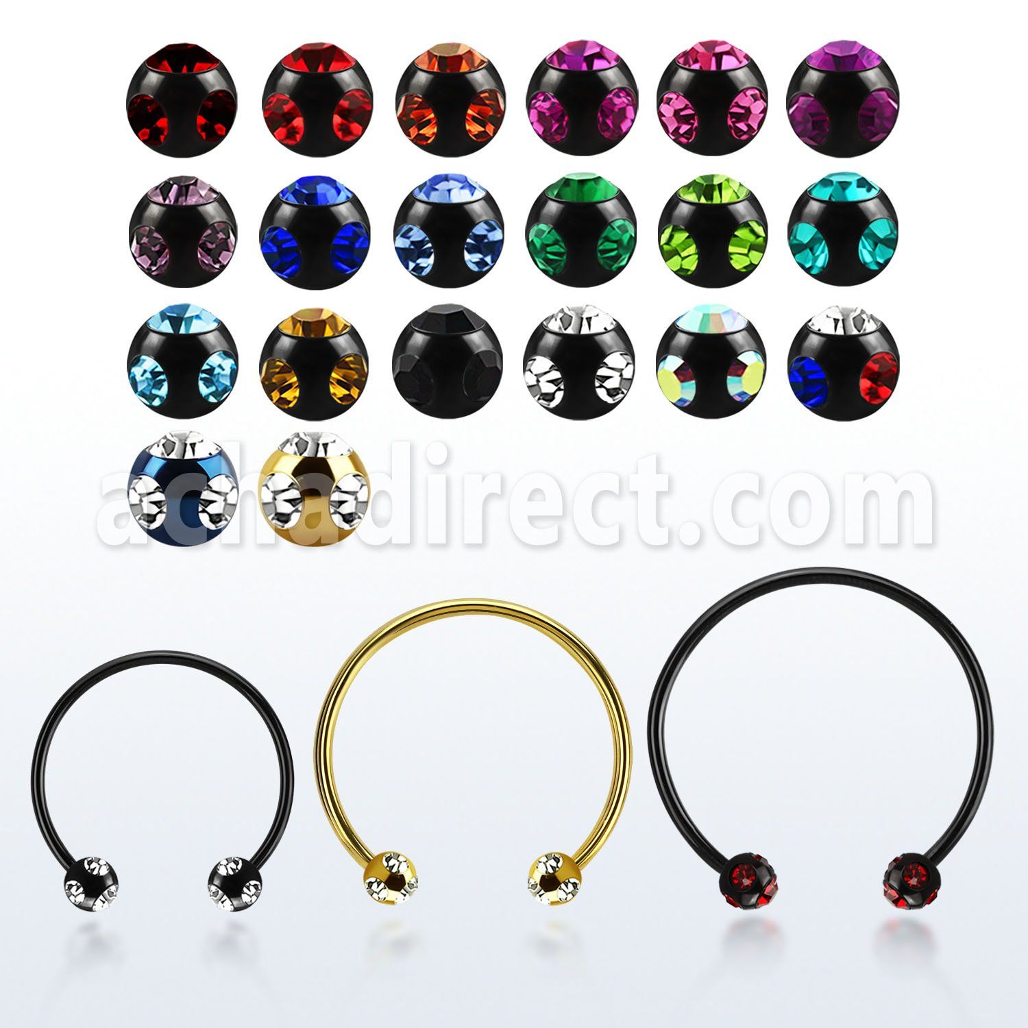 cbmtmj5l barbell circular diametro acero 316l anodizado bolas multi joya 5mm acero 316l anodizado usar como arete mayorista