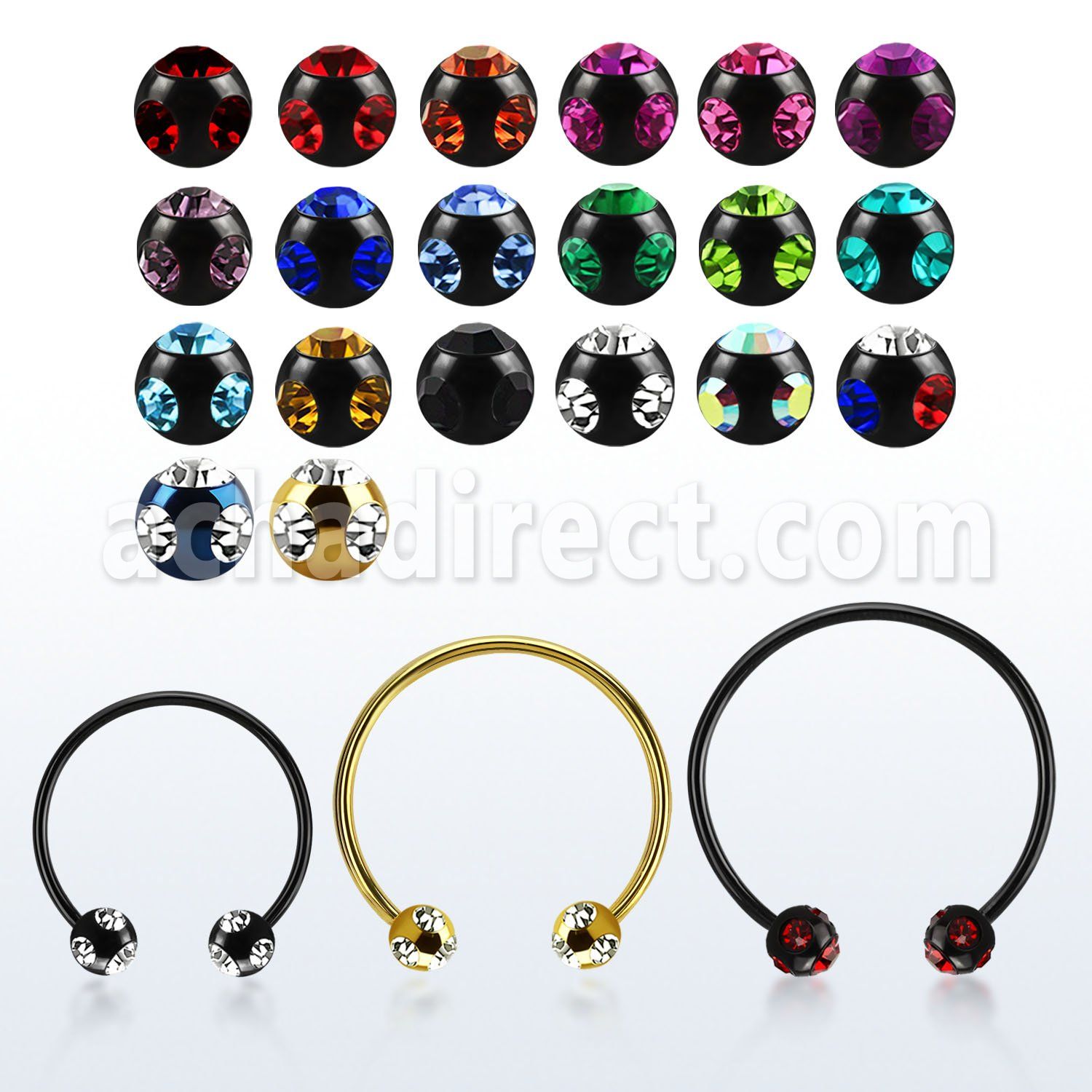 cbmtmj6l barbell circular diametro acero 316l anodizado bolas multi joya 6mm acero 316l anodizado usar como arete mayorista