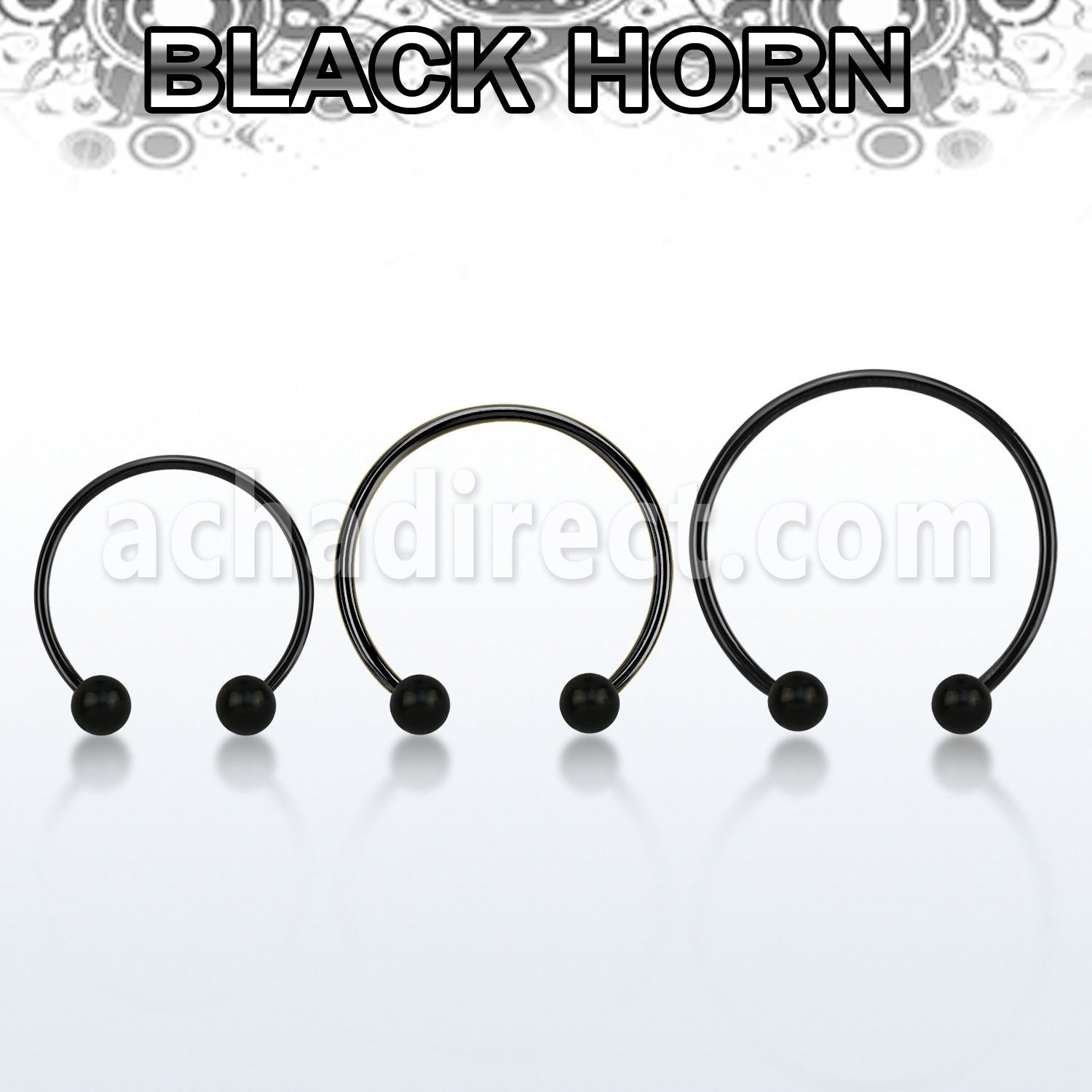 cbmtwk5l barbell circular diametro acero 316l anodizado bolas 5mm madera cuerno negro usar como arete distribuidor mayorista