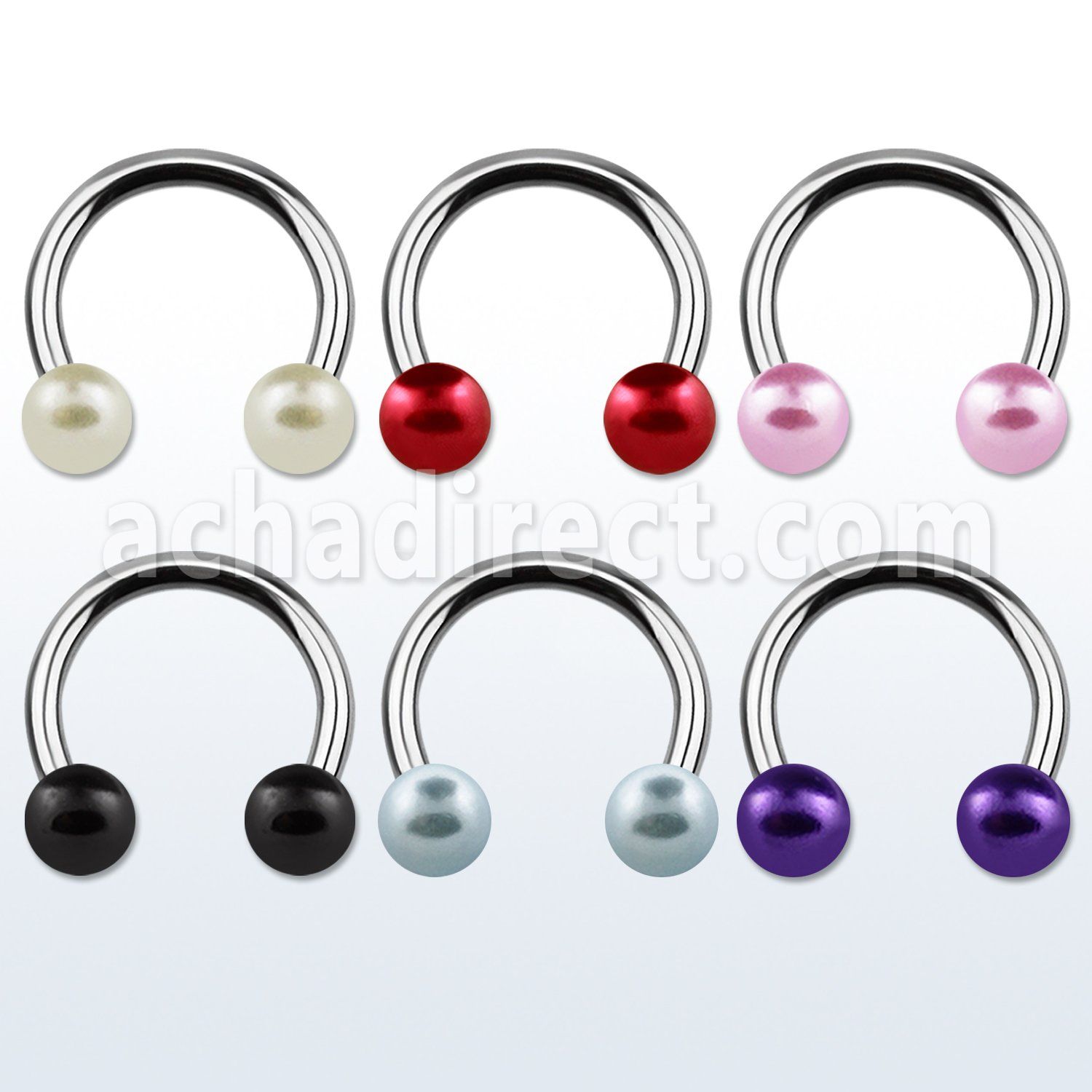 cbpr barbell circular acero quirurgico bolas perlas falsas 5mm venta