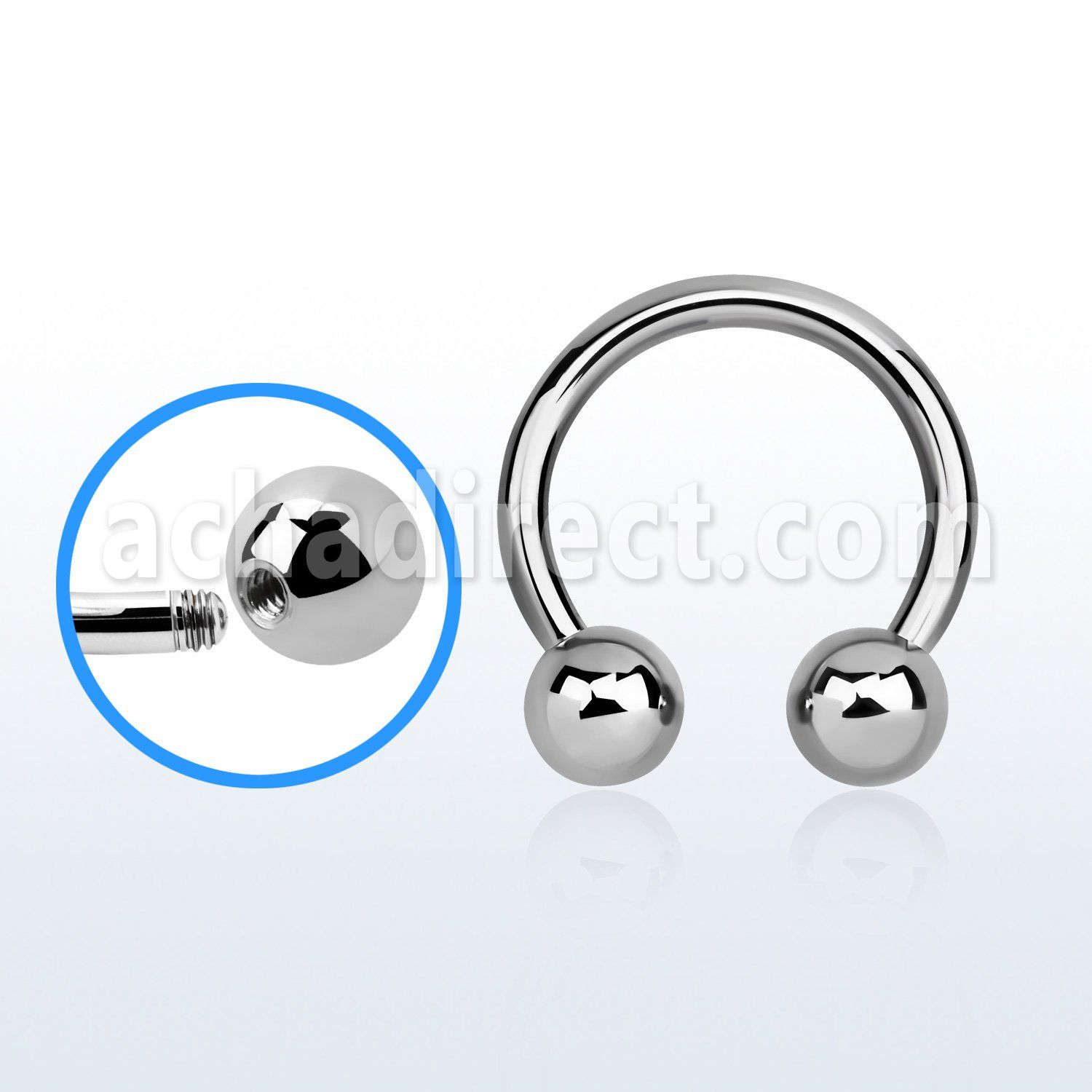 cbr12b barbell circular acero quirurgico 2mm bolas 6mm rosca externa al por mayor