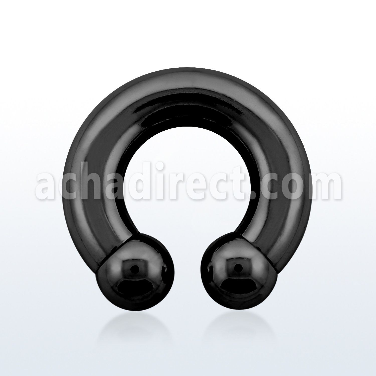 cbrt0 barbell circular acero quirurgico pvd negro 8mm bolas 12mm rosca interna mayorista