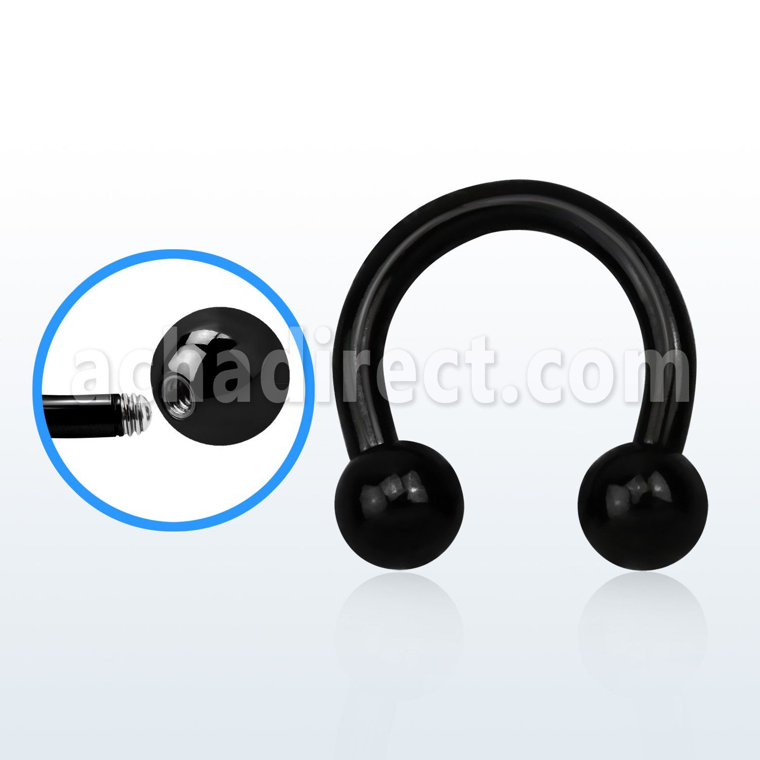 cbrt12s barbell circular acero 316l pvd 2mm bolas 5mm rosca externa al por mayor