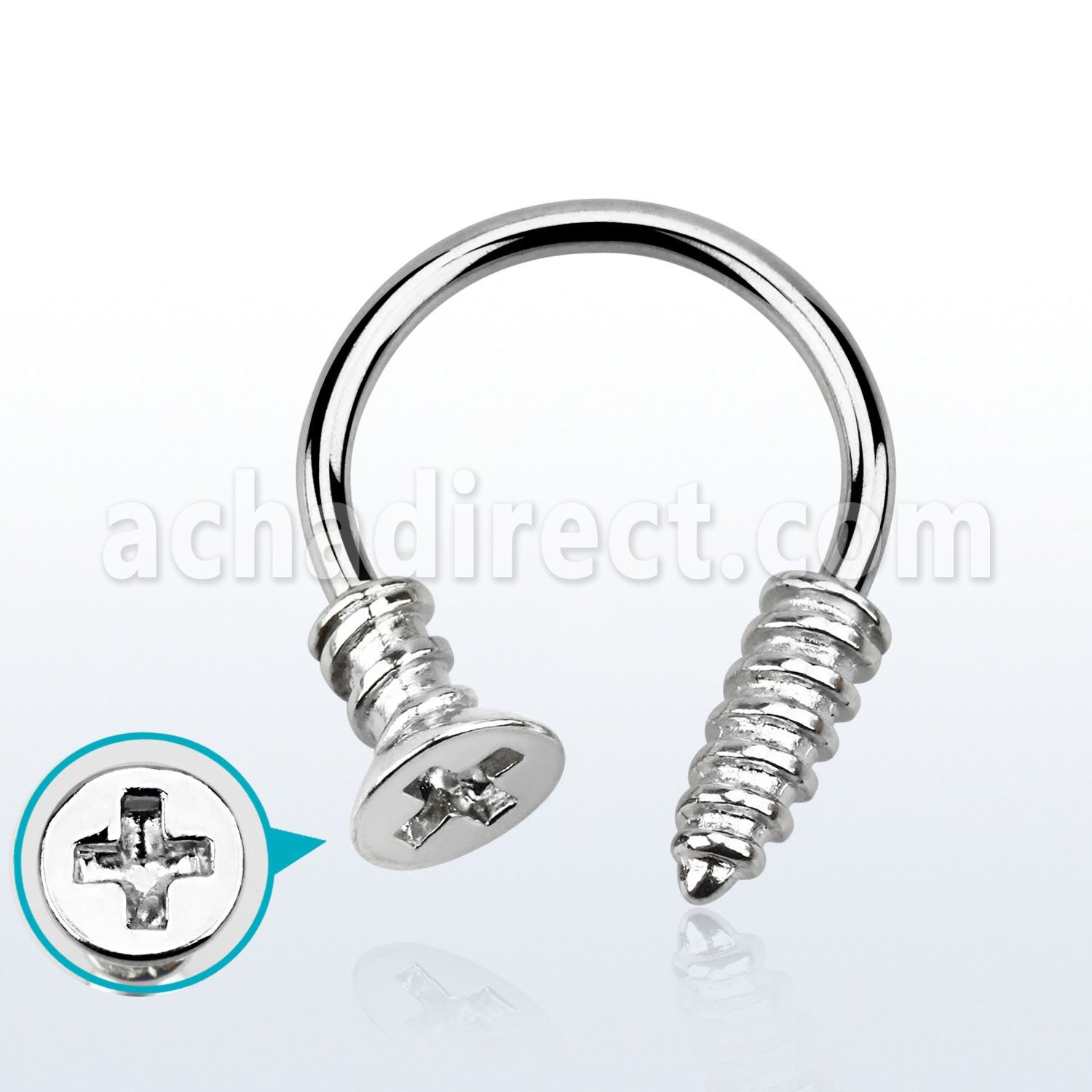 cbscw barbell circular acero quirurgico lado tornillo estrella rosca 16g rosca distribuidor mayorista