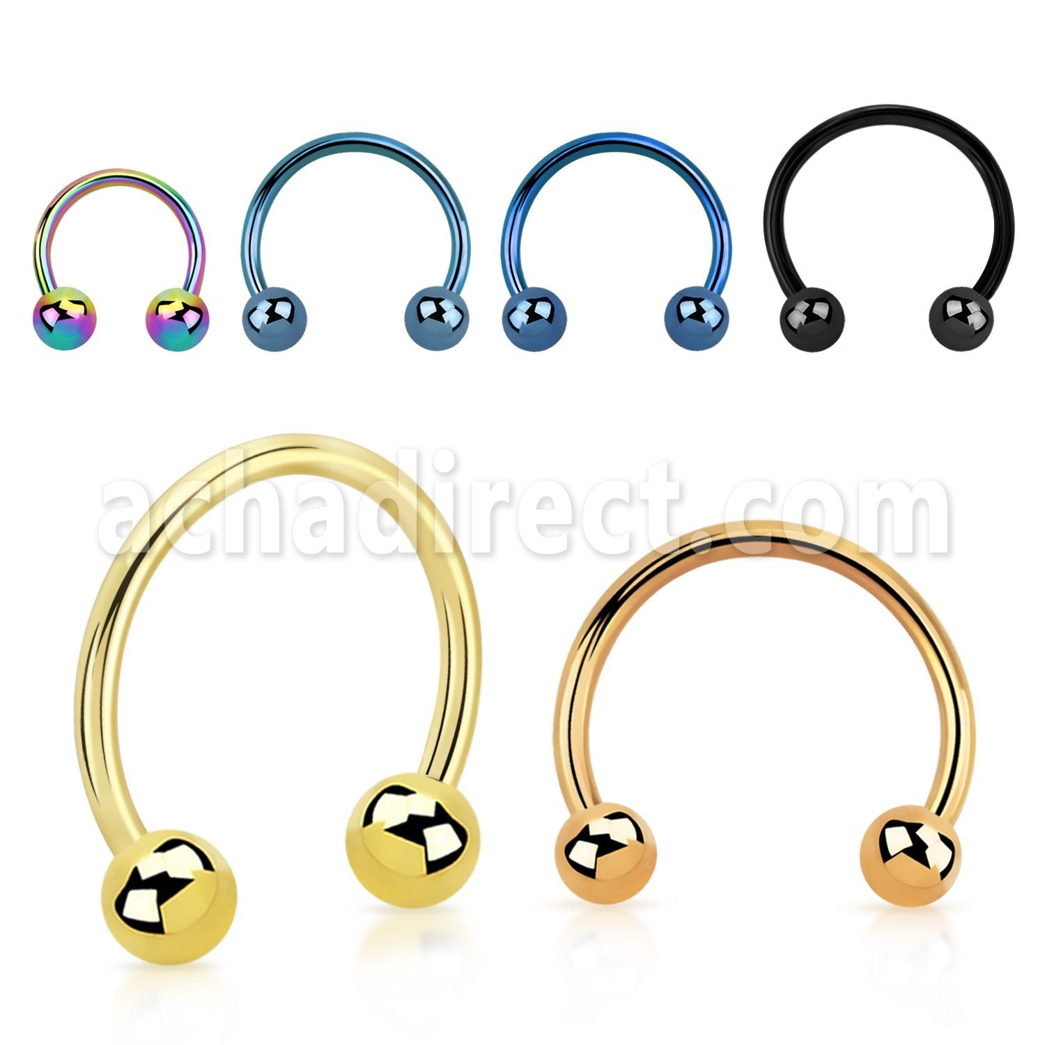 cbt20b barbell circular acero quirurgico pvd bolas 3mm mayorista