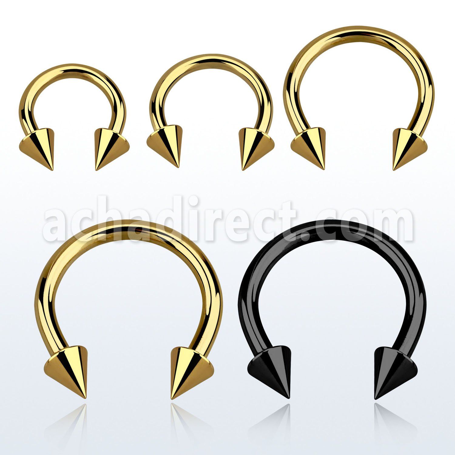 cbtcn12 barbell circular acero quirurgico pvd negro 2mm conos 5mm rosca externa venta