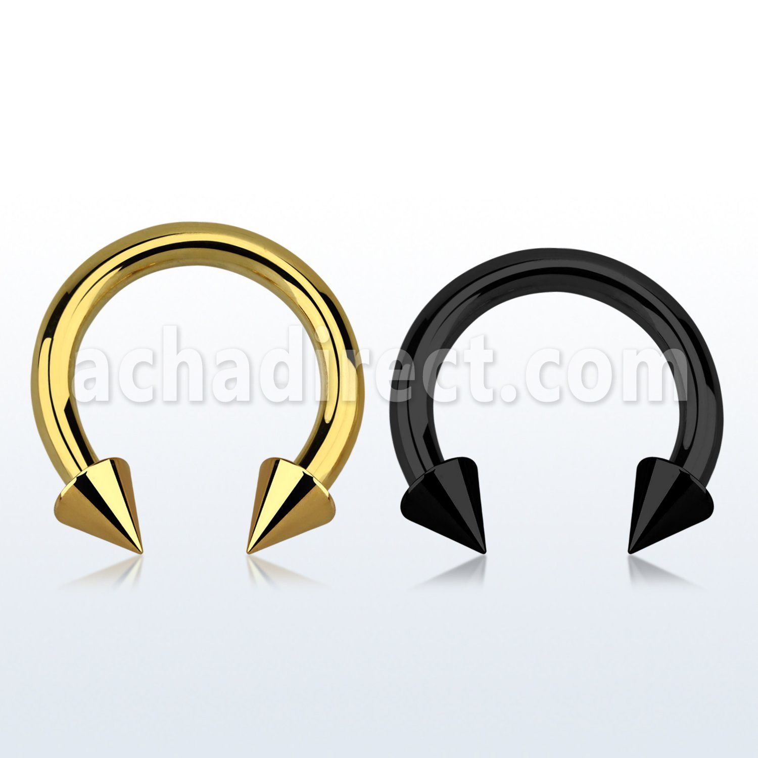 cbtcn8 barbell circular acero quirurgico pvd negro 3mm conos 6mm rosca interna distribuidor mayorista