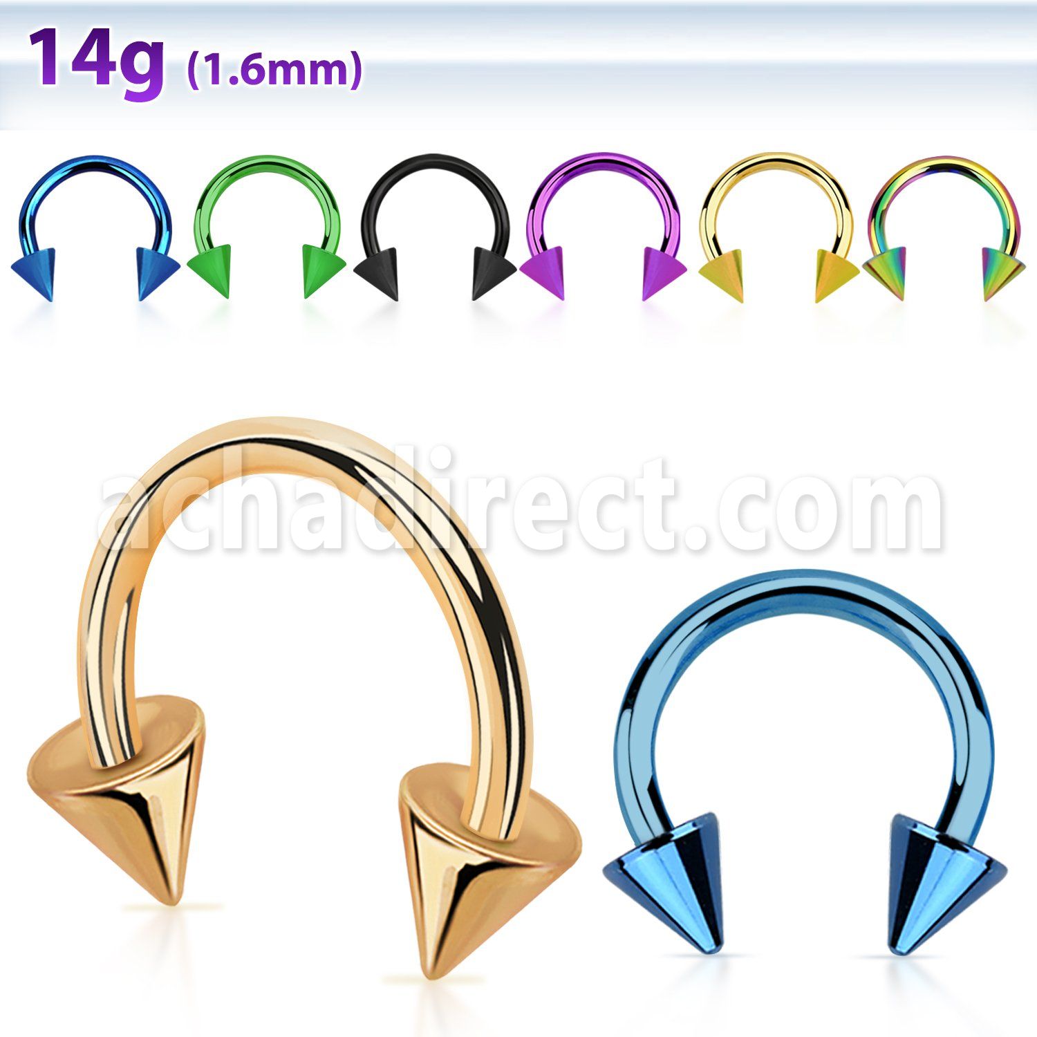 cbtcn barbell circular acero quirurgico anodizado conos 5mm mayorista