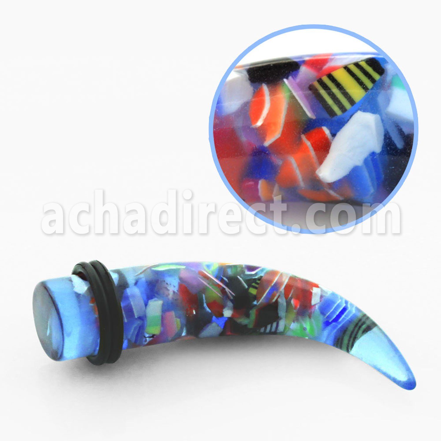 claa expansor curvo acrilico colorido colmillo elefante anillos goma dobles al por mayor