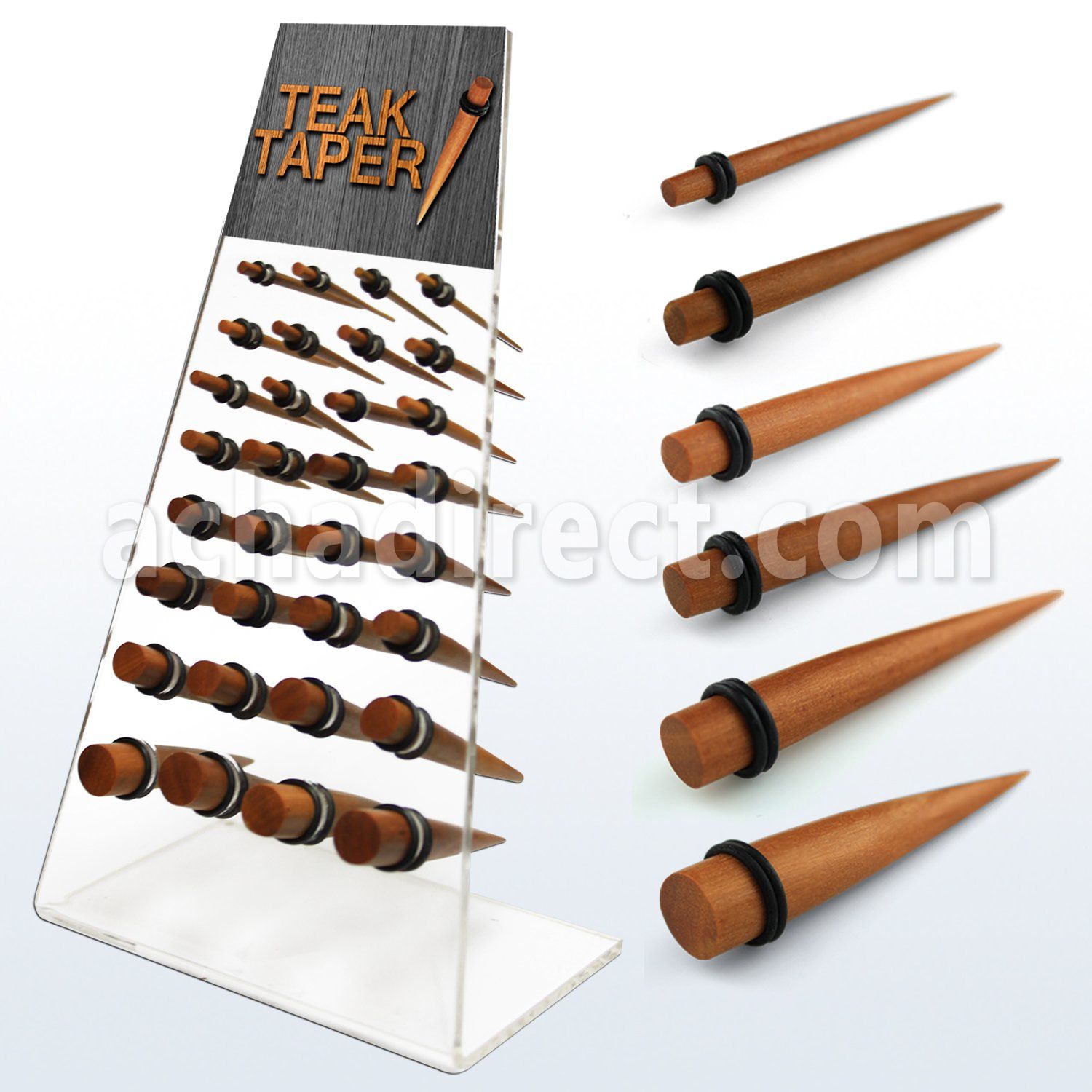 dapg47 display 32 expansores madera sawo anillos goma dobles 2mm 10mm mayorista