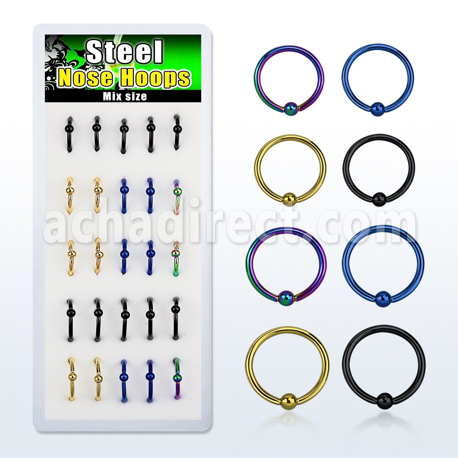 dcrtes caja 25 aros bola presion ceja acero 316l anodizado bola 2 5mm 8mm 10mm distribuidor mayorista