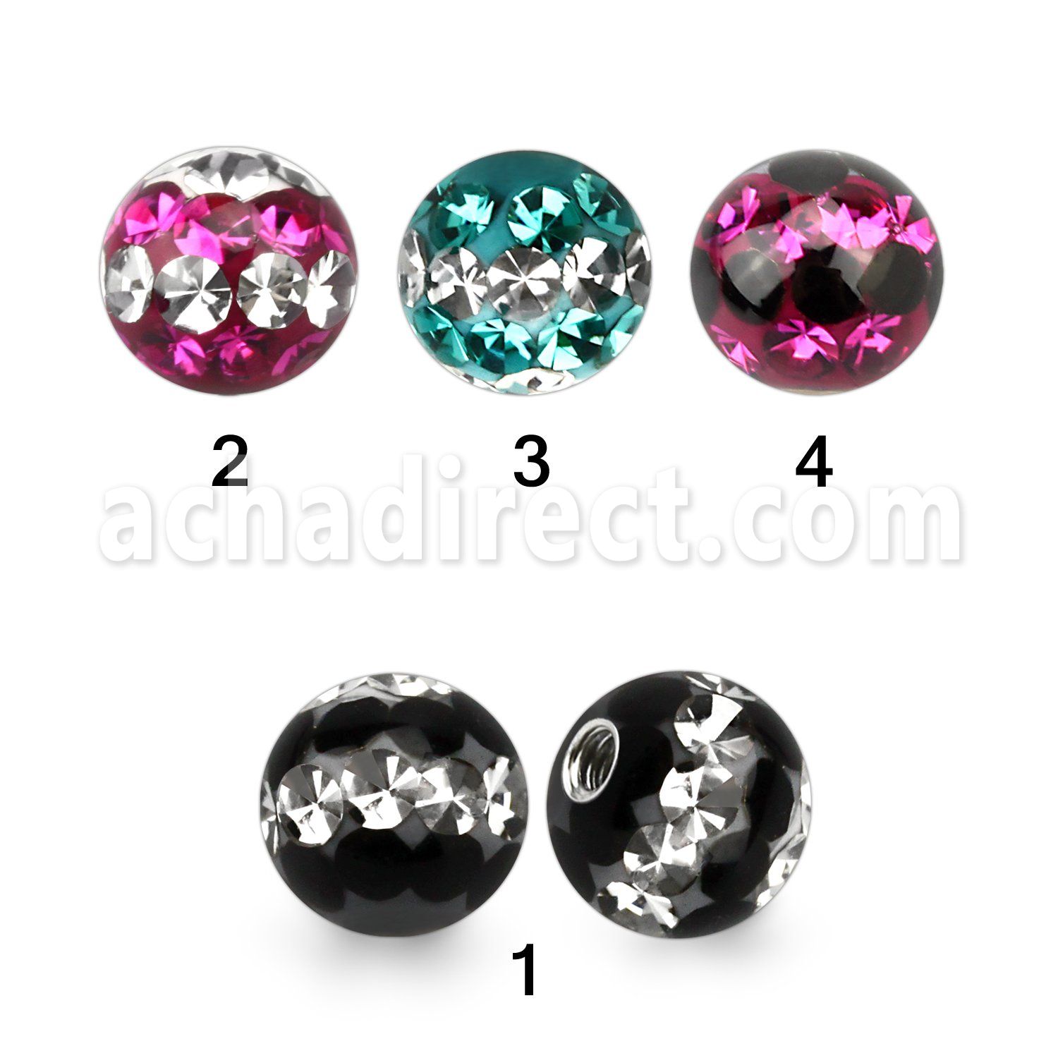 dmfr5 bola 5mm multi cristal ferido triple linea rosca distribuidor