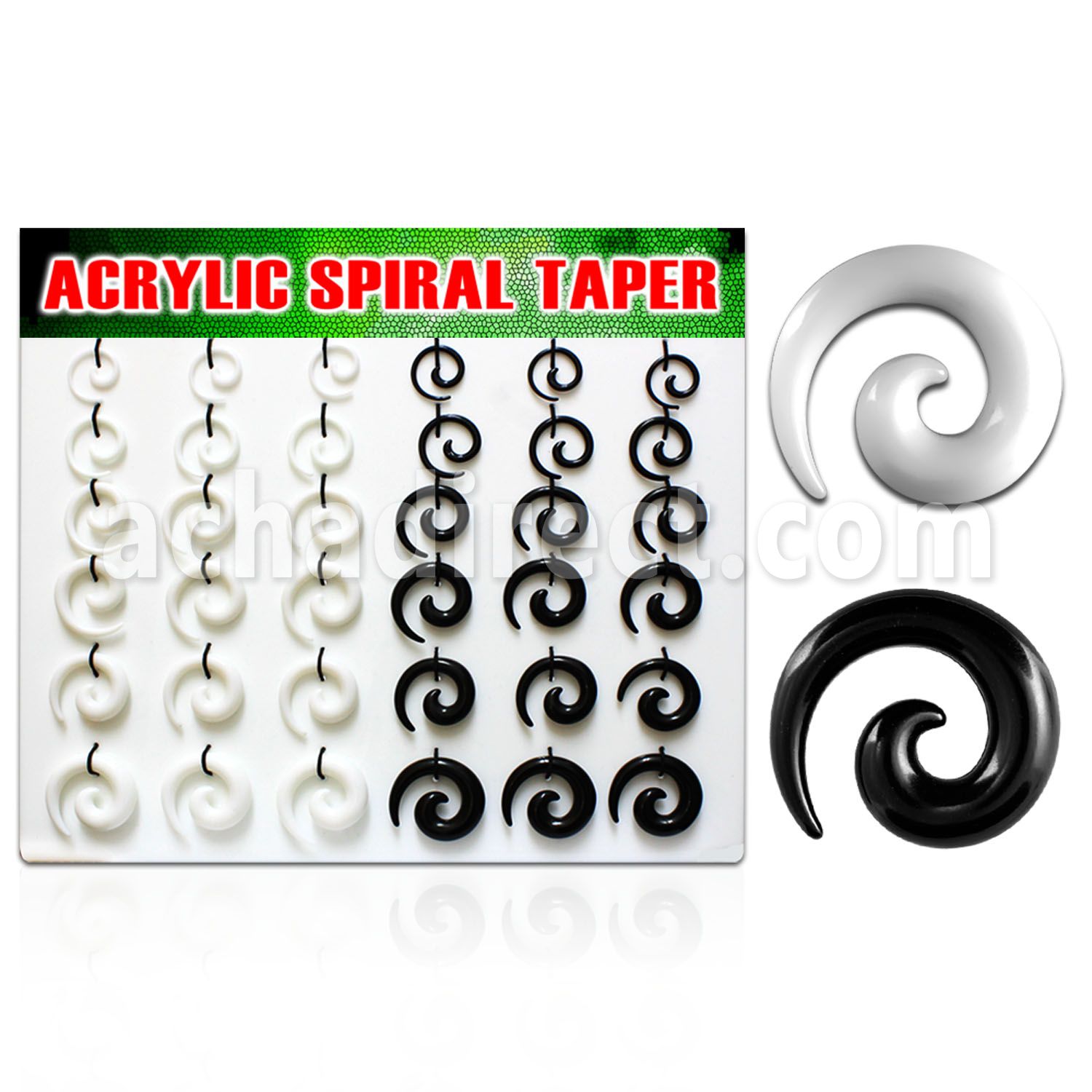 dmxp3 display 36 expansores espiral acrilico negro blanco 2 5mm 8mm venta