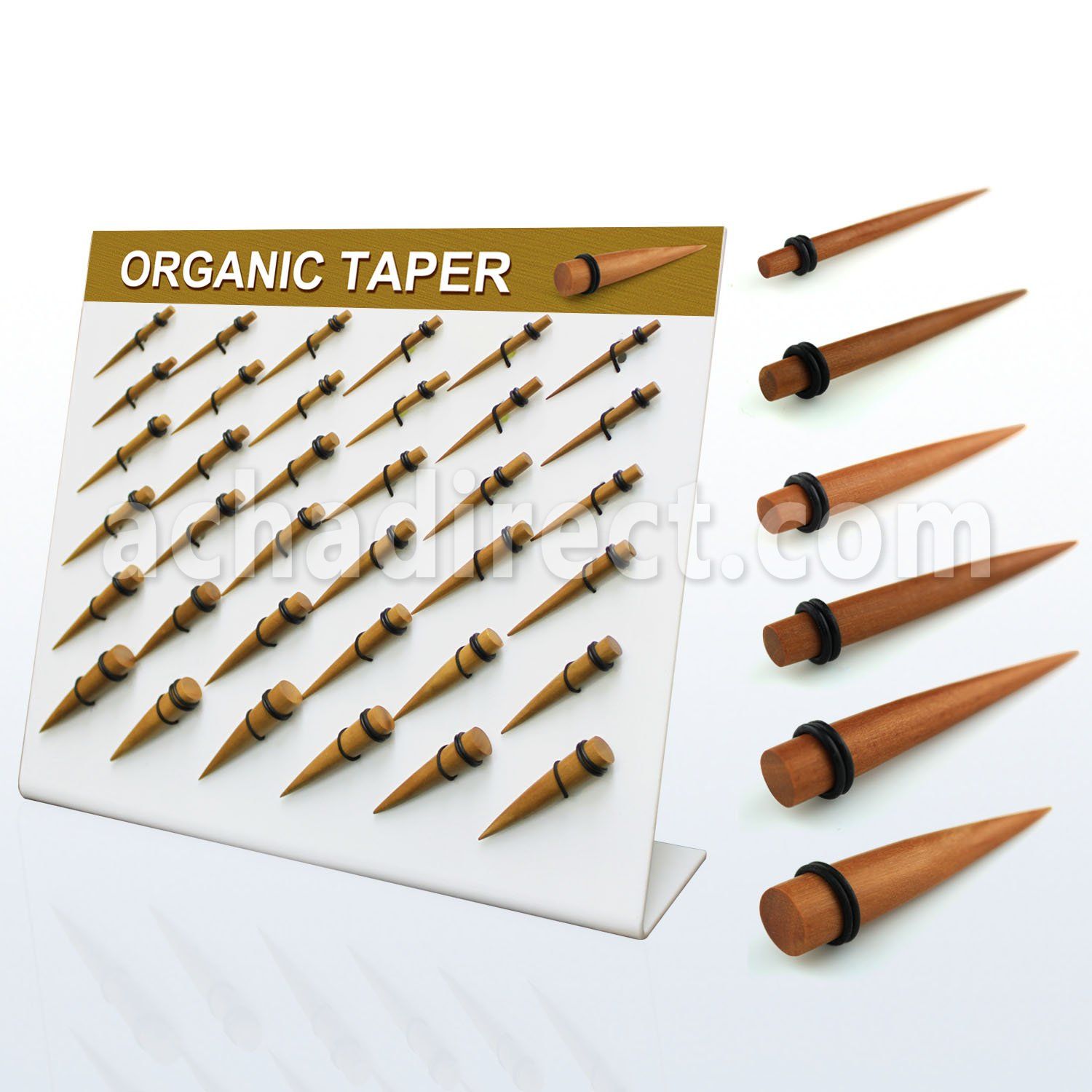 dmxp5 display 36 expansores madera sawo anillos goma dobles 1 venta