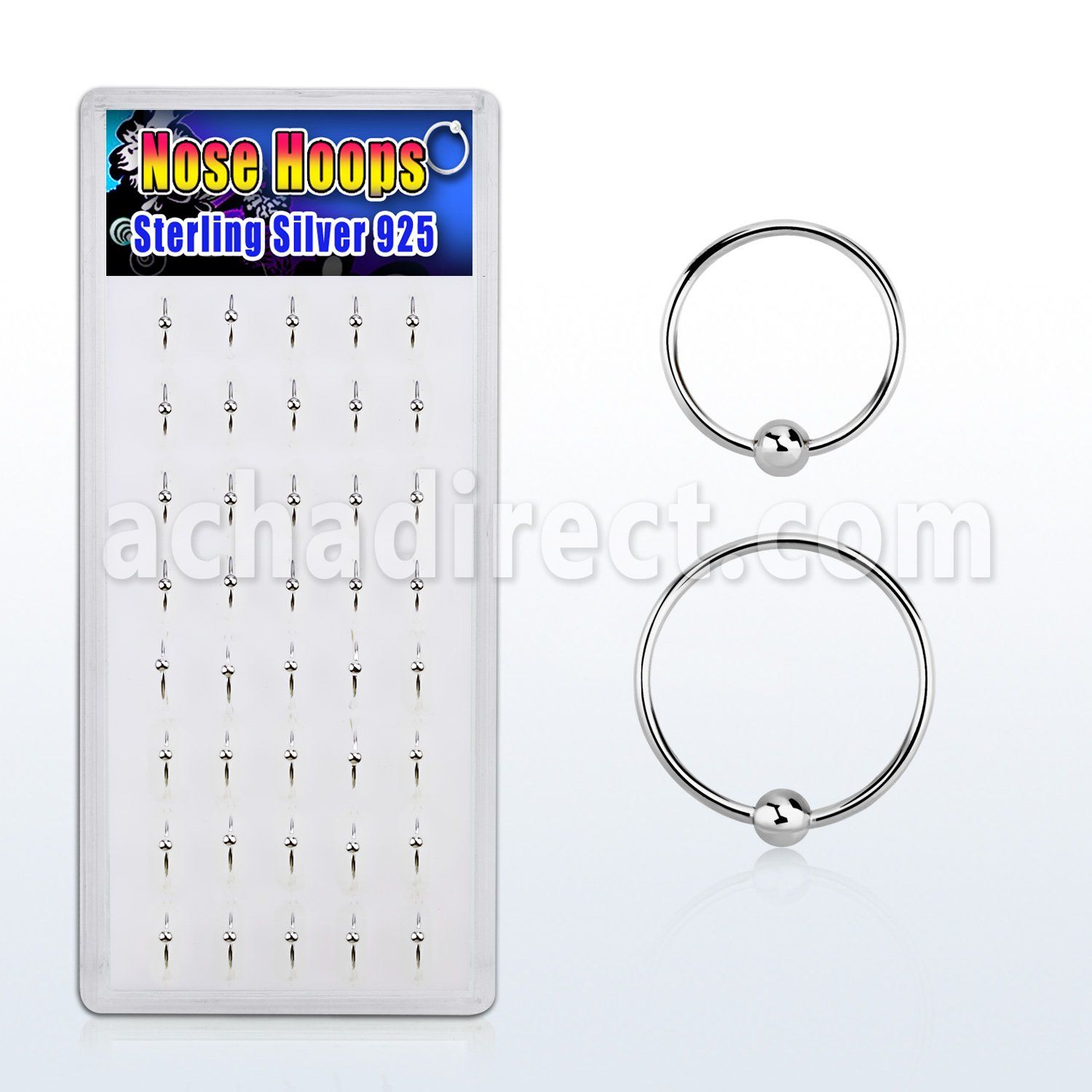 dnsm32 caja 40 aros nariz plata 0 6mm bola 8mm 10mm venta