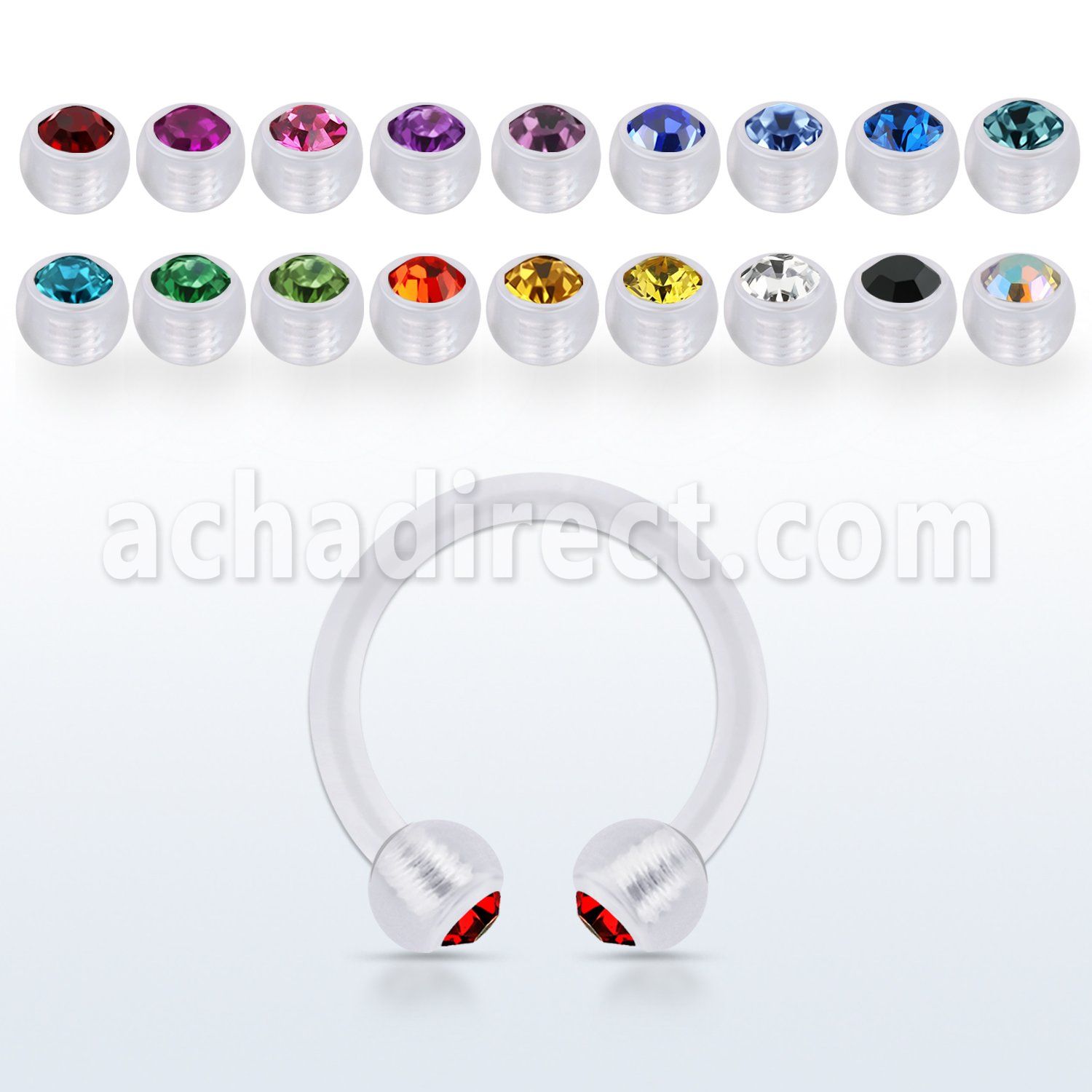 fcbeajb3 barbell circular bio flexible bolas 3mm joya bisel venta