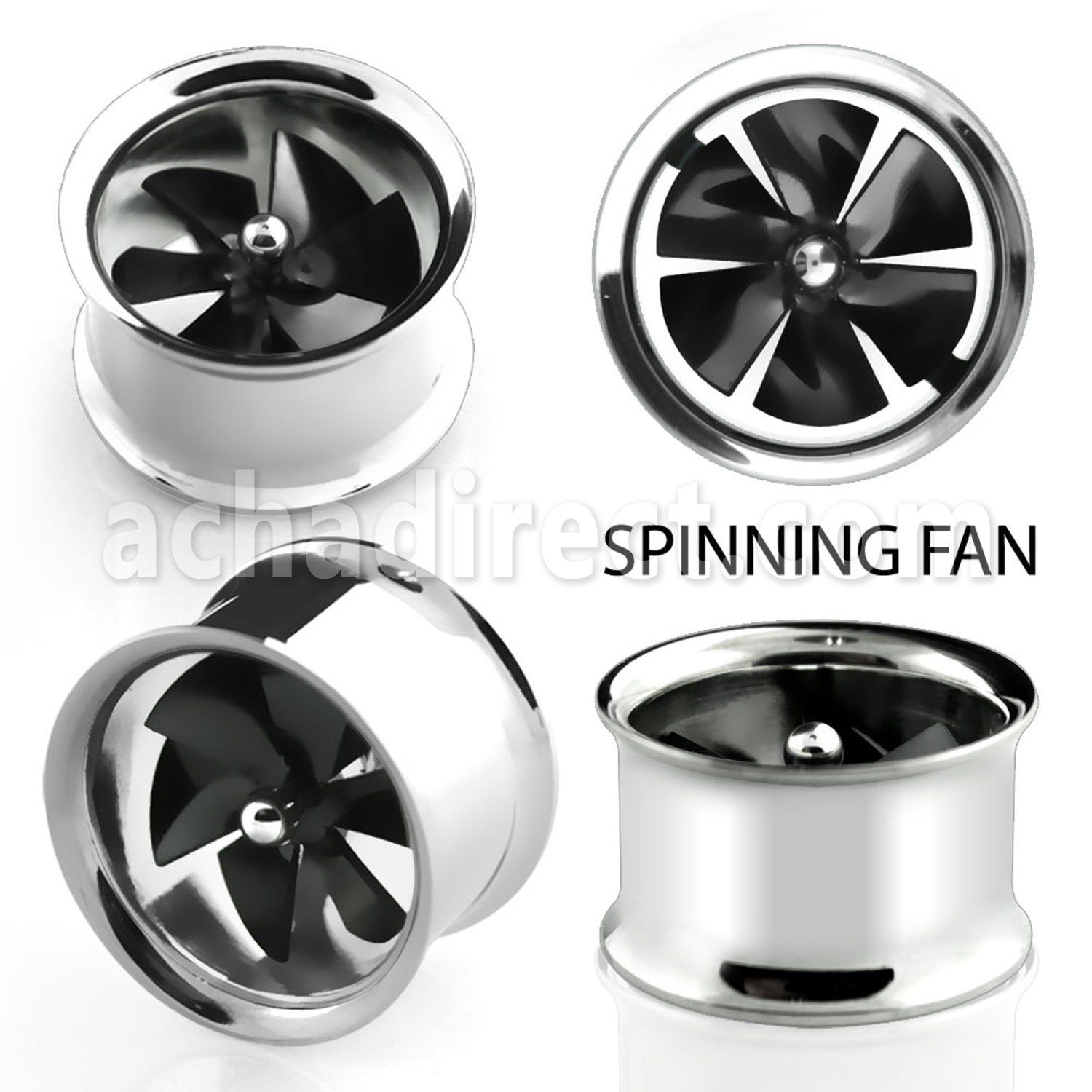 ffat dilatacion tunel doble flare acero 316l hojas ventilador anodizadas negras el ventilador gira libremente cuando le soplas mayorista