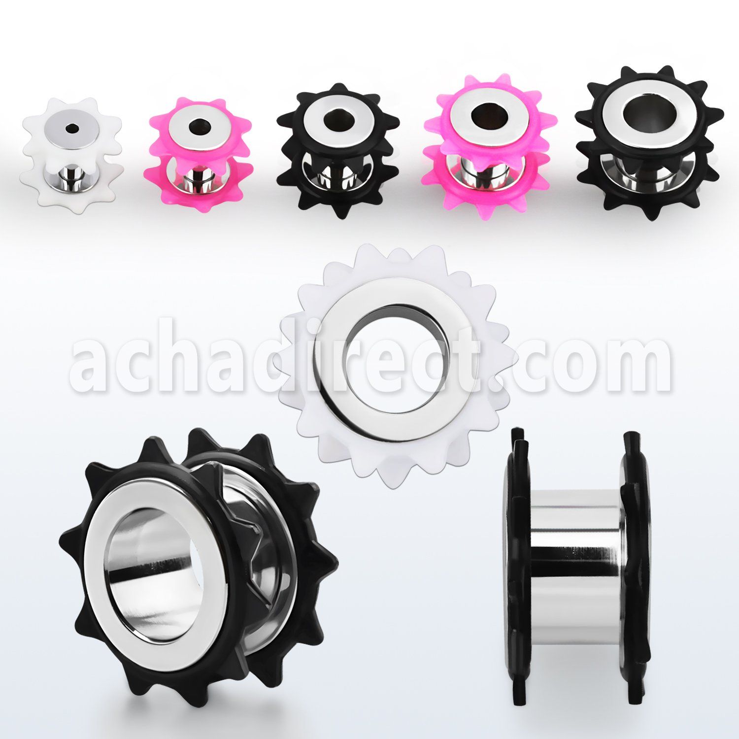 fpor dilatacion tunel tornillo acero quirurgico brillo espejo lados sol anillo goma venta