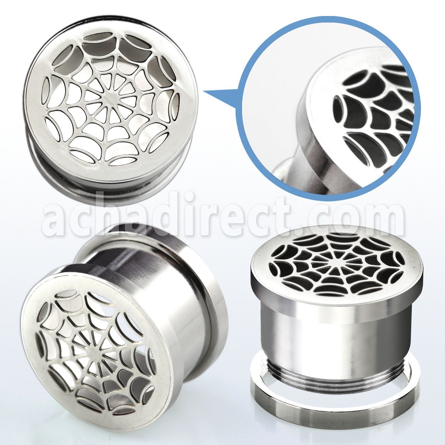 fspw dilatacion tunel tornillo acero quirurgico brillo espejo tela arana cortado laser venta