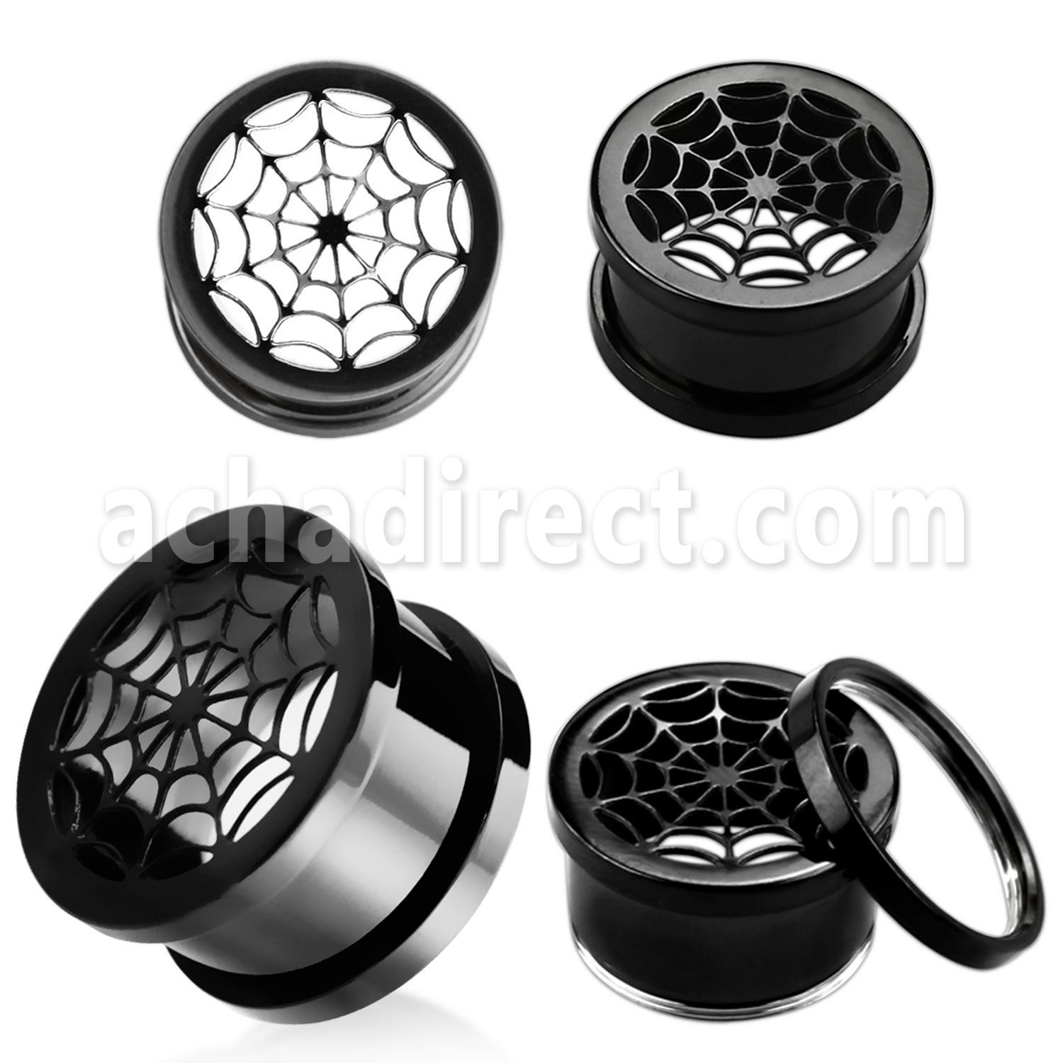 ftspw dilatacion tunel tornillo acero quirurgico brillo espejo anodizado negro tela arana cortada laser frente mayorista