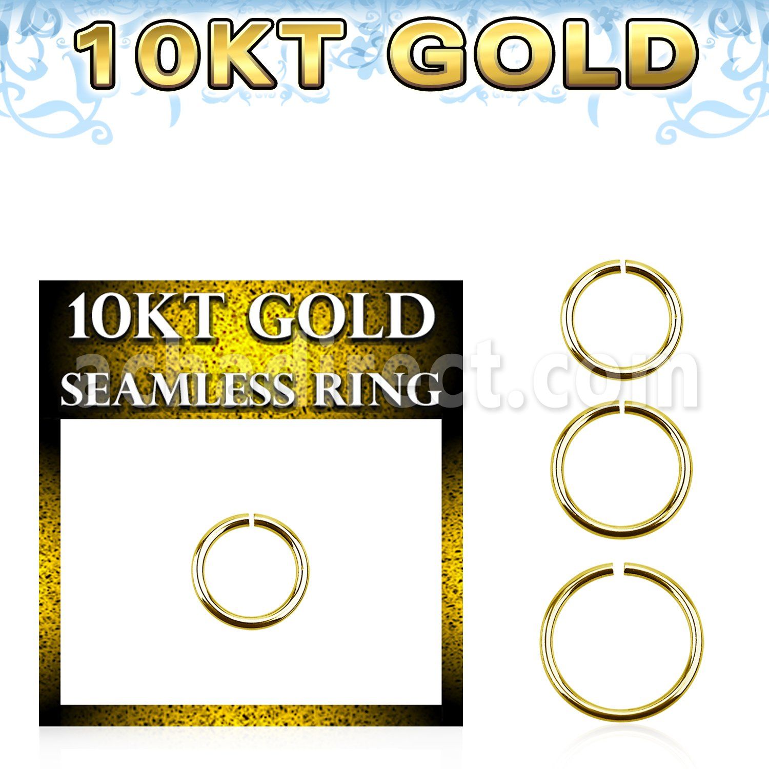 gisel16 10k gold seamless ring 16g