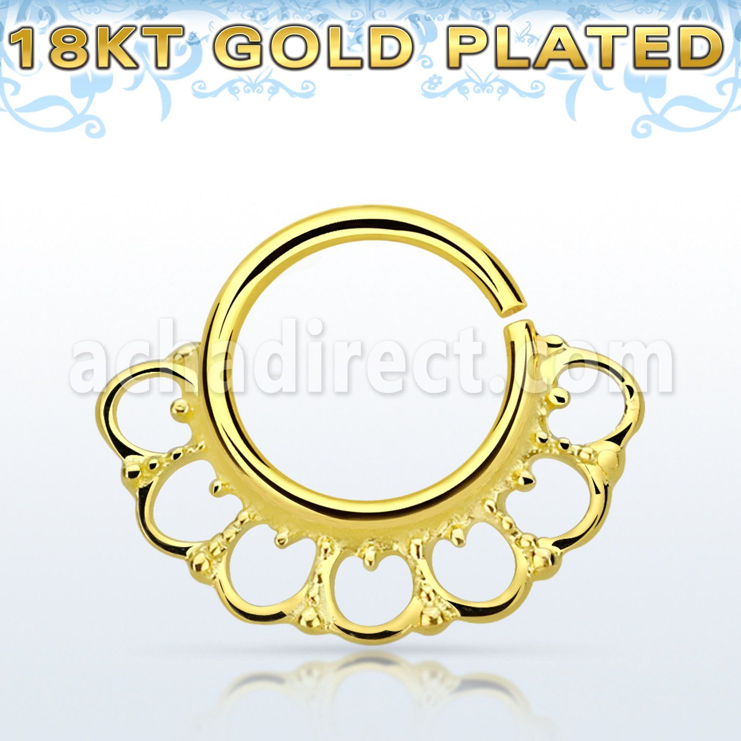 gpsepv8 aro septum plata 925 oro 18 kts 1mm amplio indio 8mm distribuidor mayorista