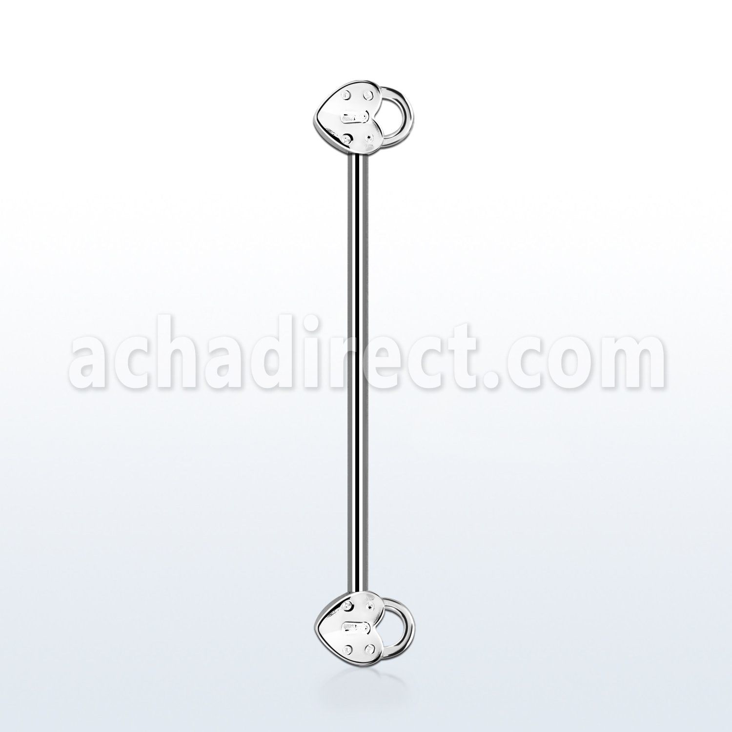 indsh28 barbell industrial acero quirurgico cerraduras corazon mayorista