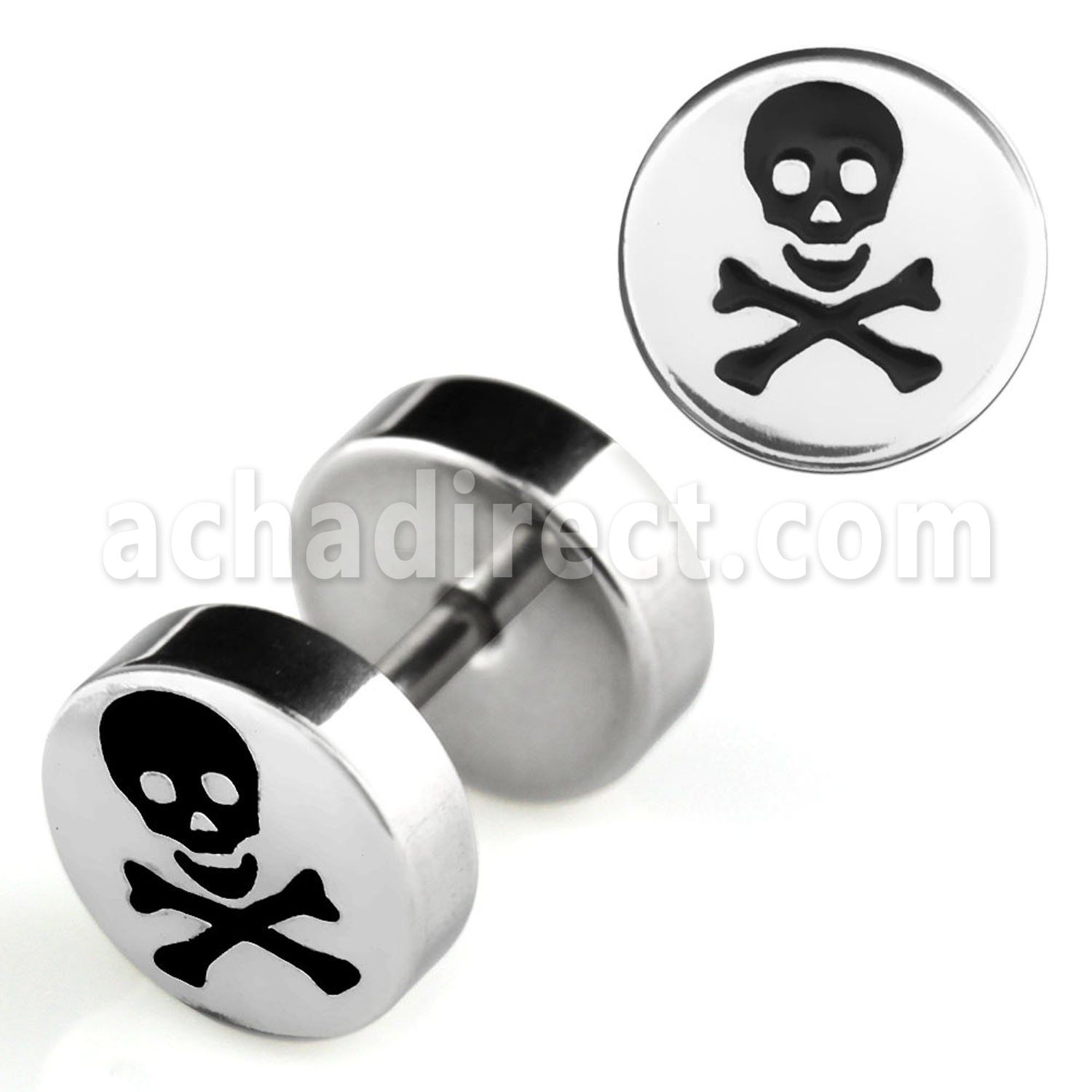 ip7 plug falso brillo espejo logo calavera huesos rayado laser lado 8mm distribuidor