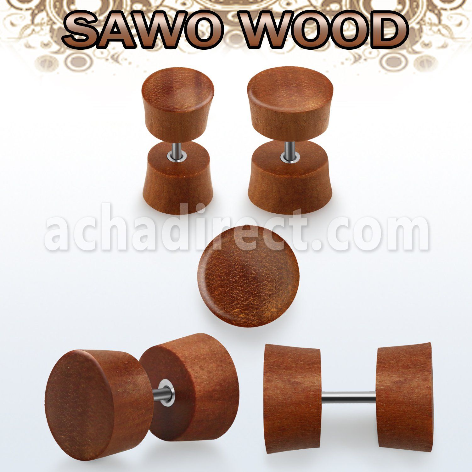 ipswo plug falso madera sawo barra acero quirurgico distribuidor