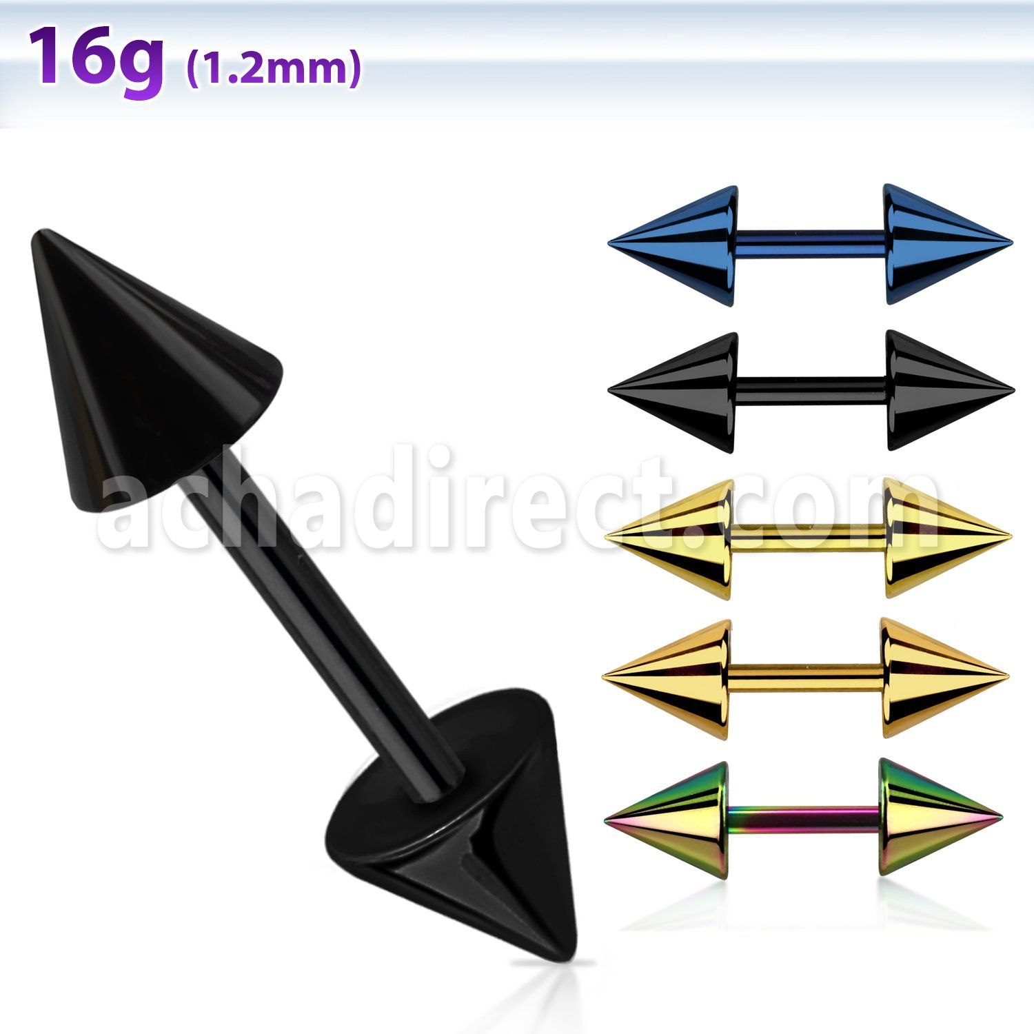 iptcn5 plug falso acero quirurgico anodizado conos 5mm barra venta