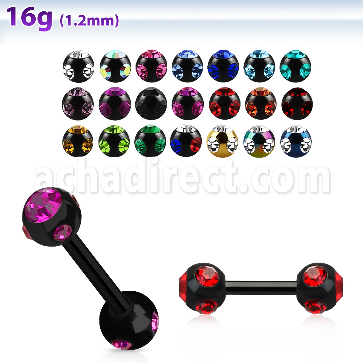 iptmjb4 plug falso acero 316l anodizado bola multi joya 4mm al por mayor