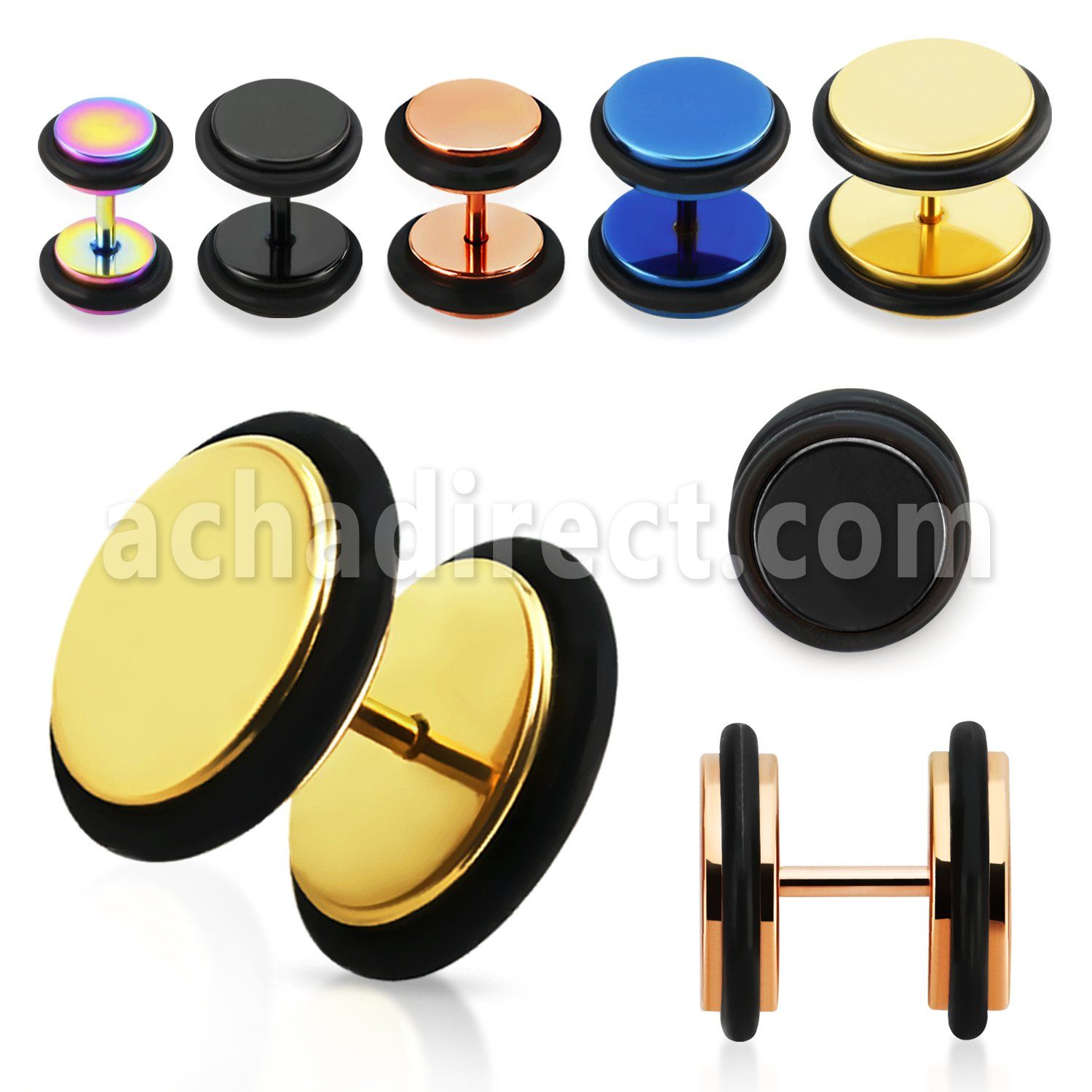 iptr plug falso acero quirurgico anodizado anillos goma venta