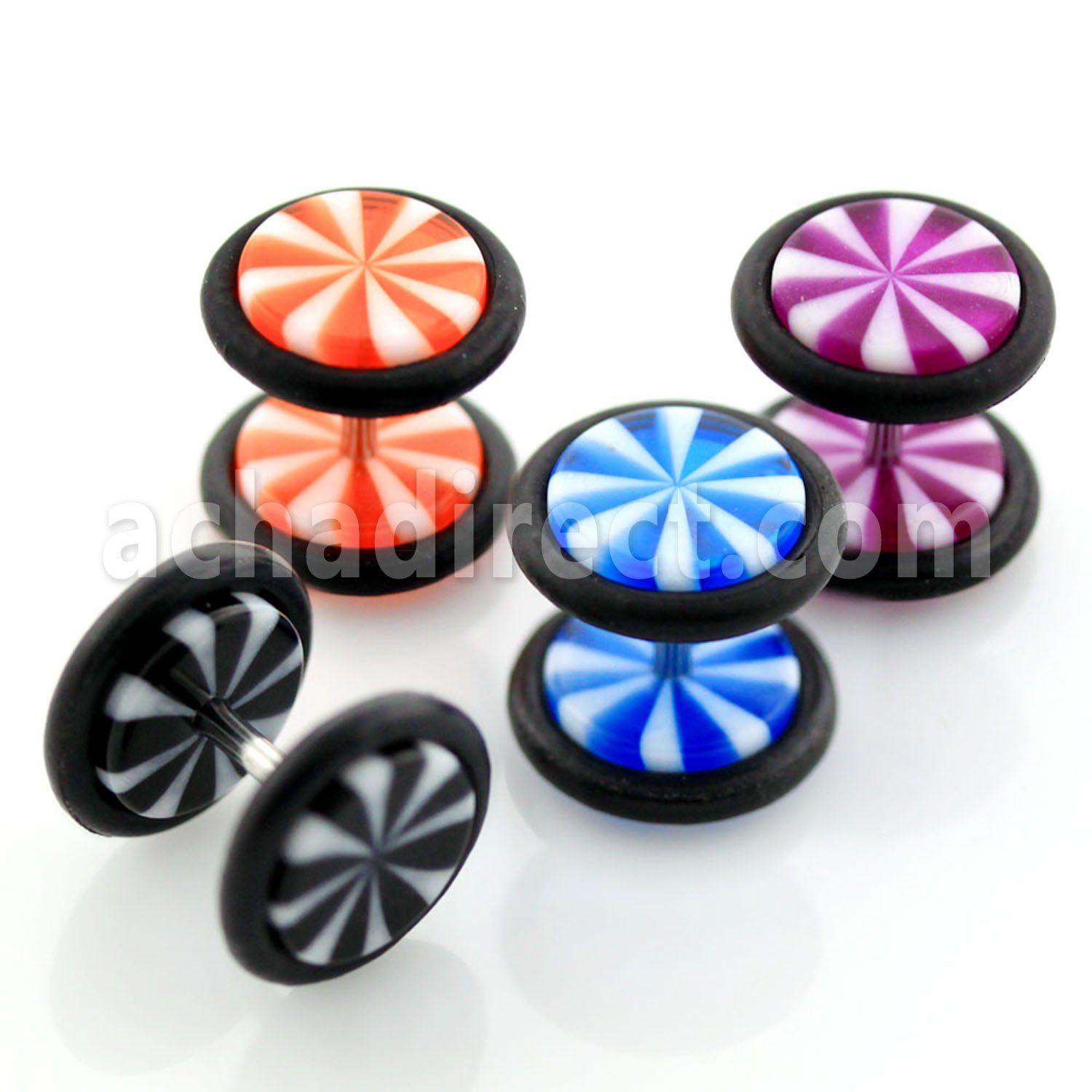 ipvra plug falso acrilico pelota playa doble anillo goma 8mm mayorista