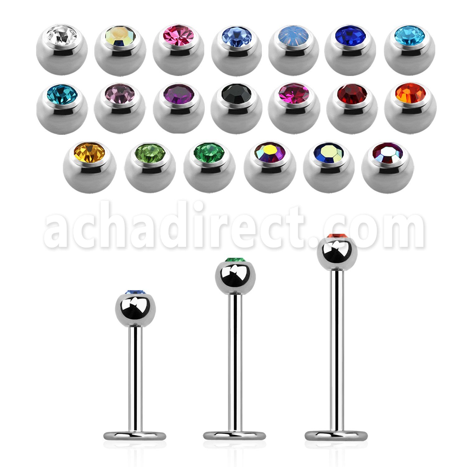 lb18jb3 labret acero quirurgico bola joya