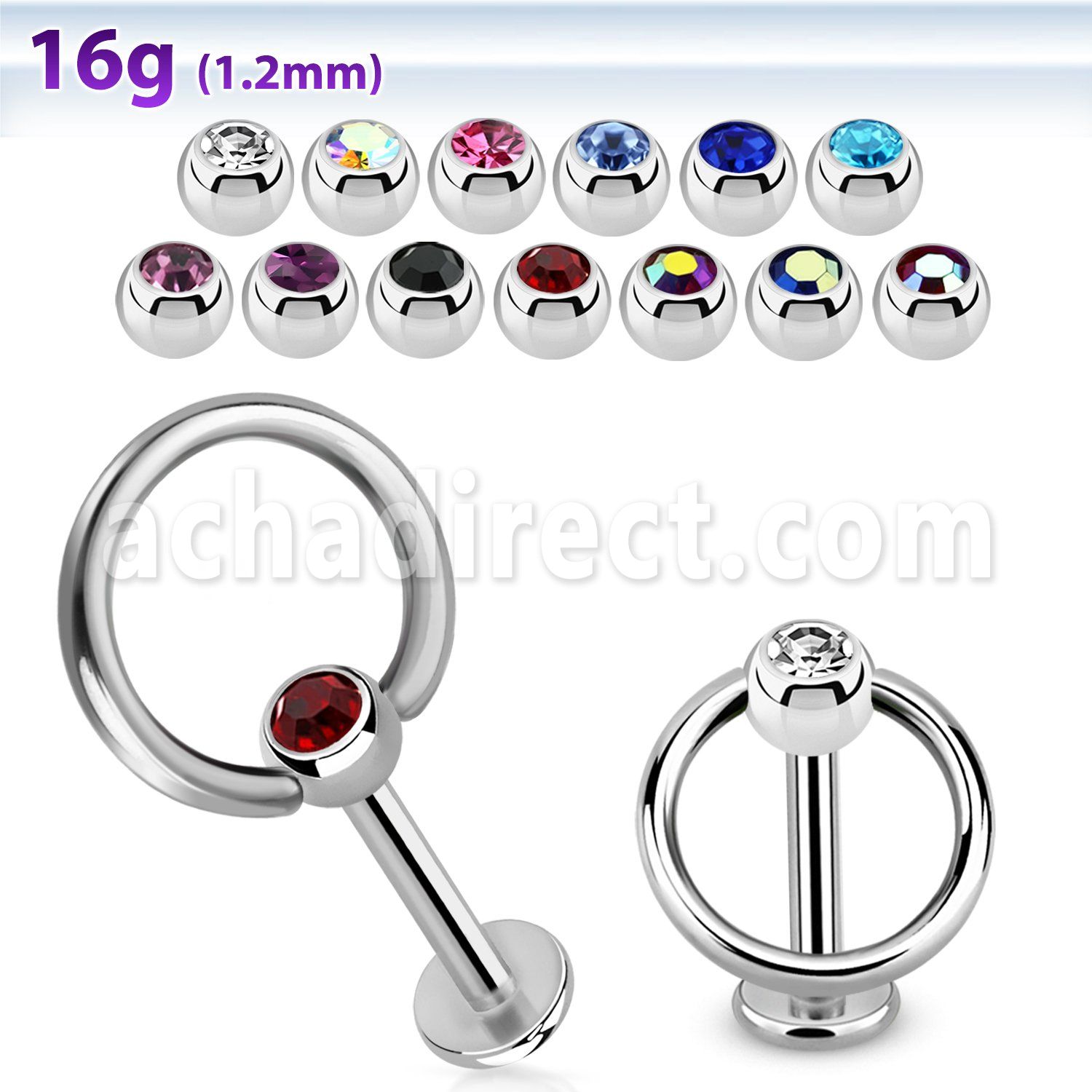 lbcsl labret acero quirurgico aro bola joya bisel 3mm al por mayor