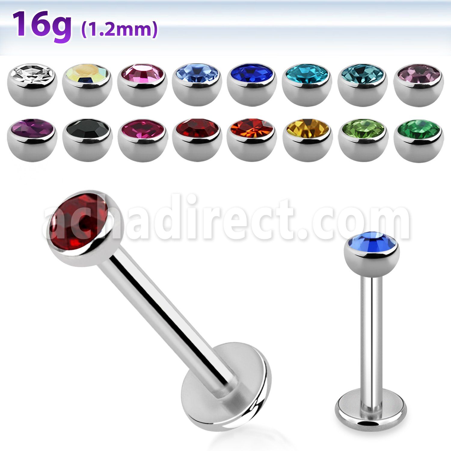 lbhjb3 labret acero quirurgico media bola joya bisel 3mm distribuidor