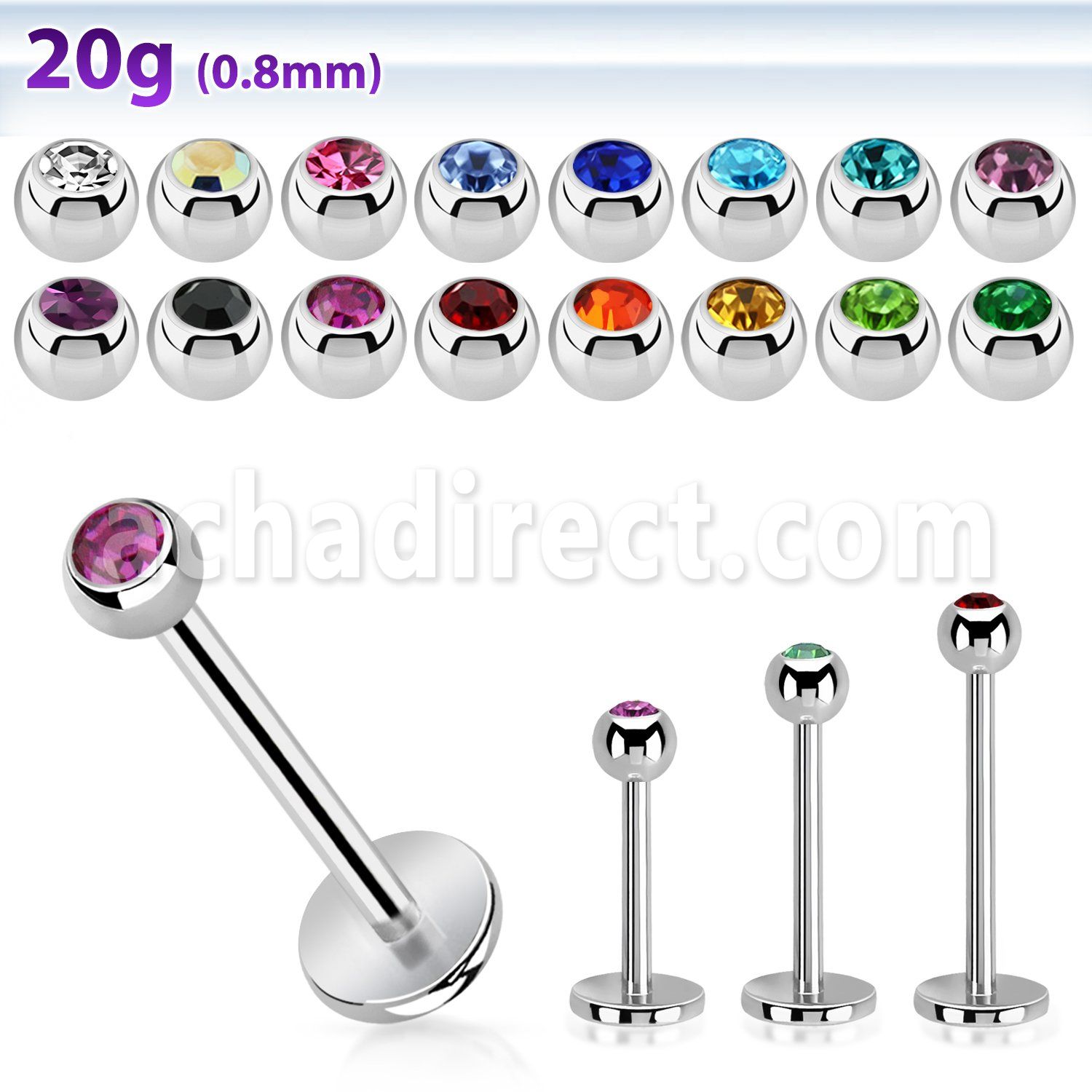 lbjb25xs labret acero quirurgico bolas joya