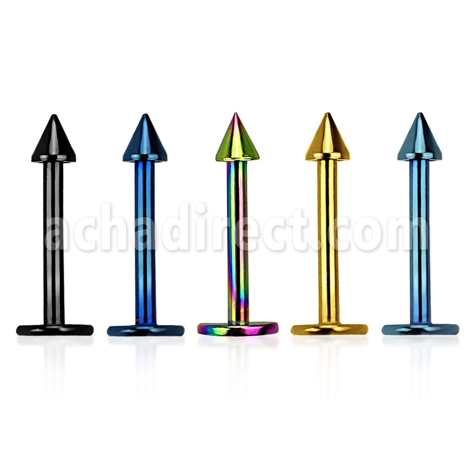 lbtcn2 labret acero quirurgico anodizado 1mm cono 2mm mayorista