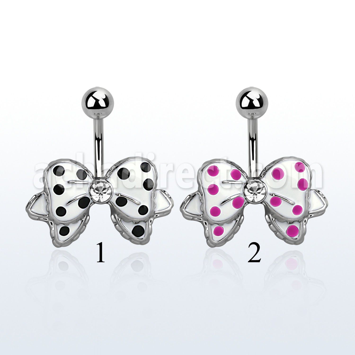 mcd594 piercing ombligo acero quirurgico lazo pintado puntos mayorista