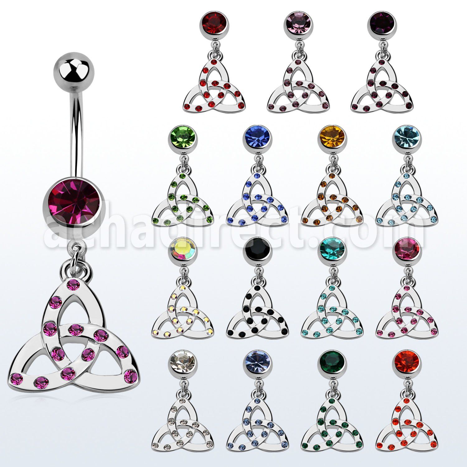 mcd735 banana ombligo acero quirurgico bola joya bisel 8mm nudo celta colgado cristal venta