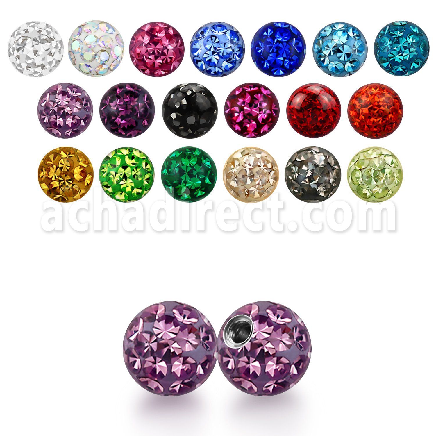 mfr5 bola multi cristal 5mm rosca al por mayor