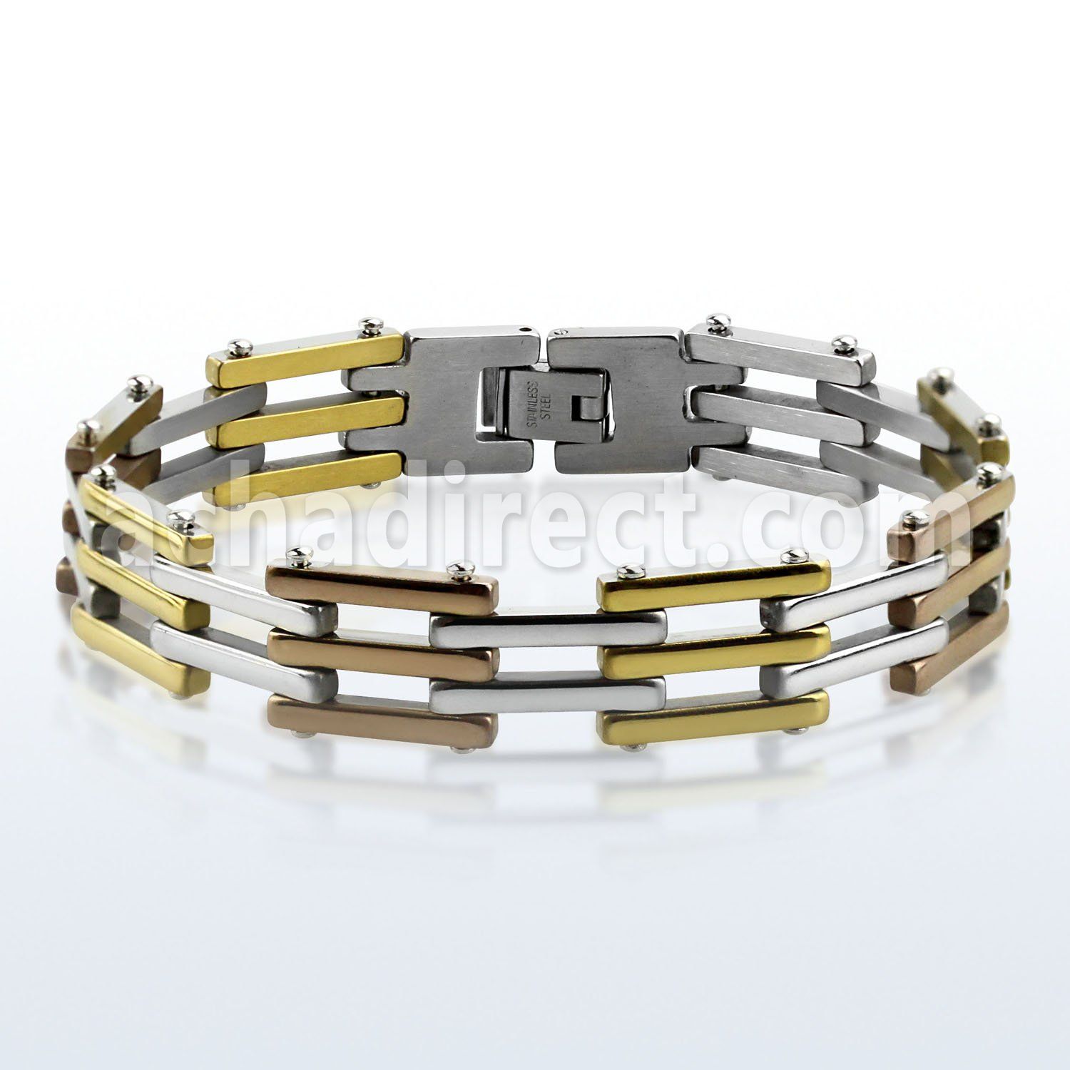 mgcob3 brazalete acero inoxidable barras dobles triples brillo espejo alternativas mayorista