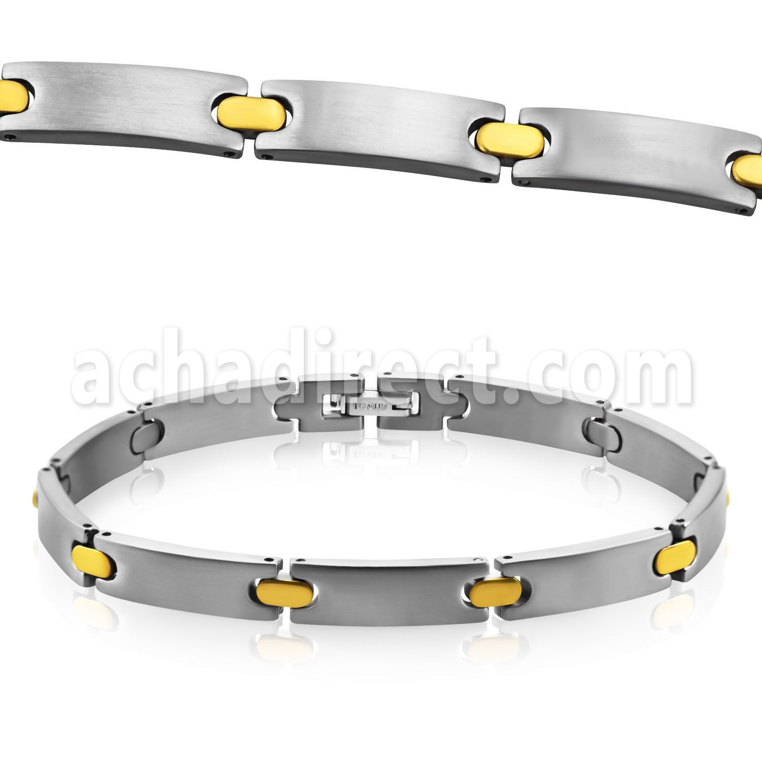 mtb1 brazalete titanio g23 brillo espejo bisagras union oro distribuidor mayorista