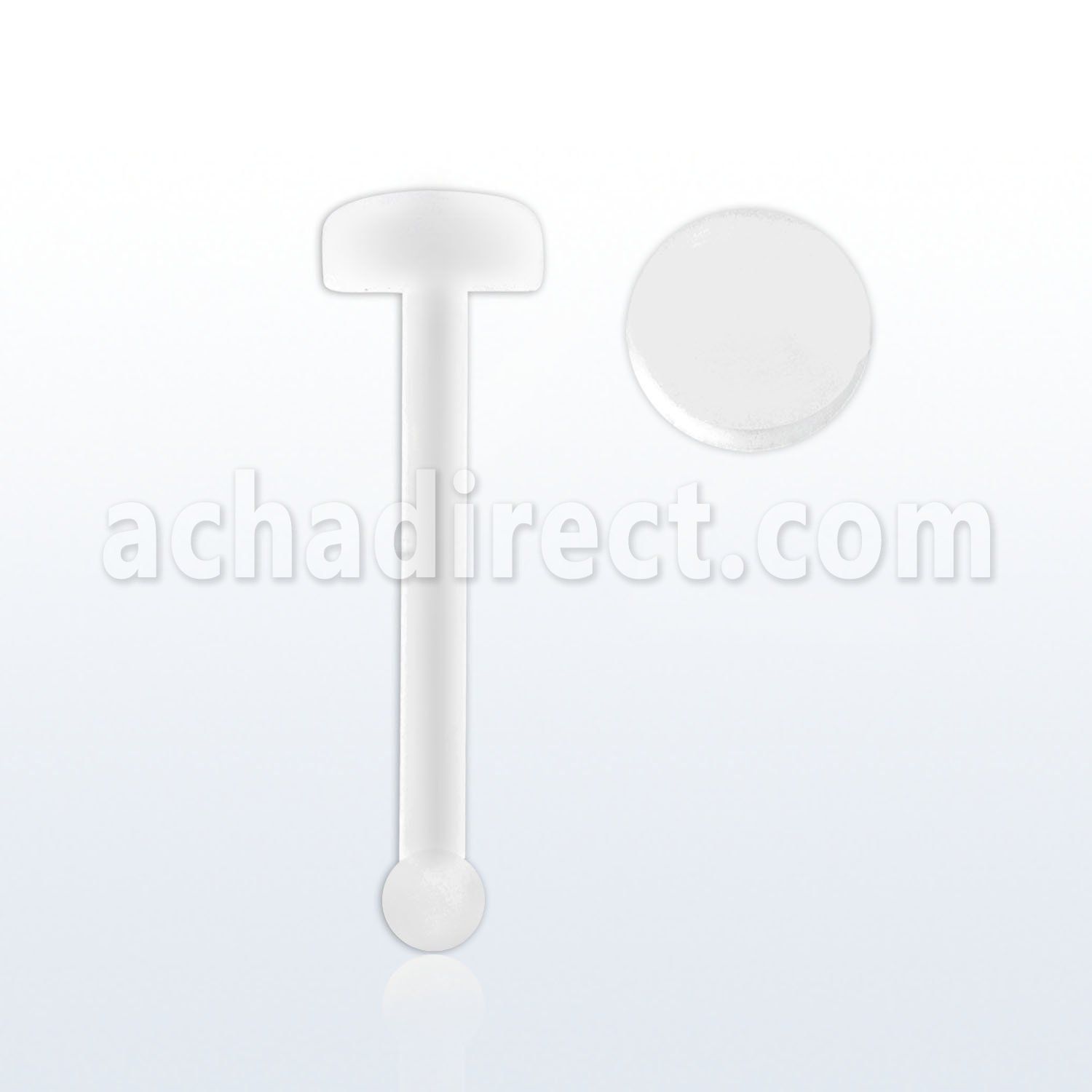 nbrtd retainer piercing nariz hueso acrilico flexible transparente disco plano 2mm al por mayor