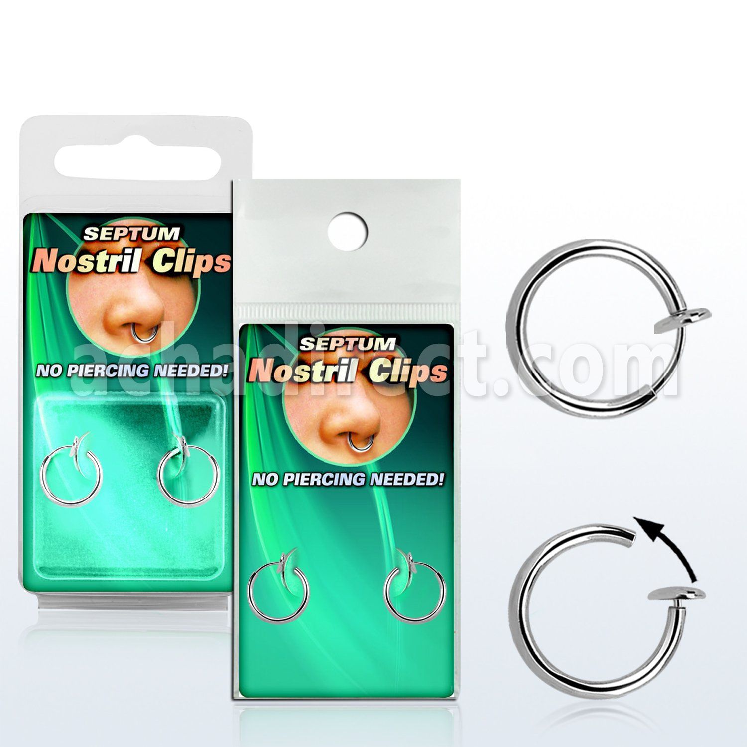 nocirx piercings septum clip falsos resorte 1 pieza mayorista